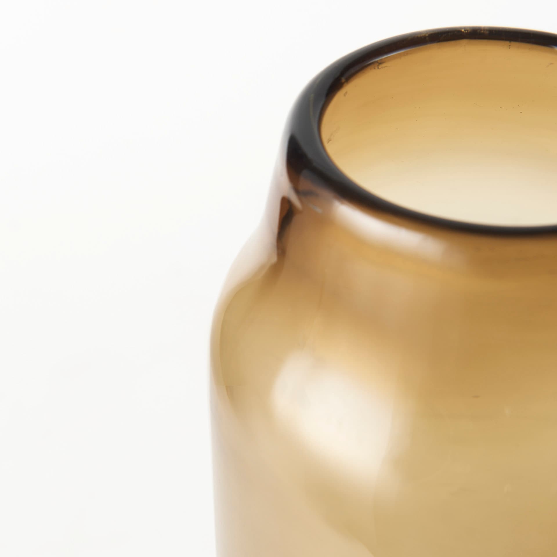 Amrita 4.8L x 4.8W x 16.0H Golden Brown Glass Vase — product photograph