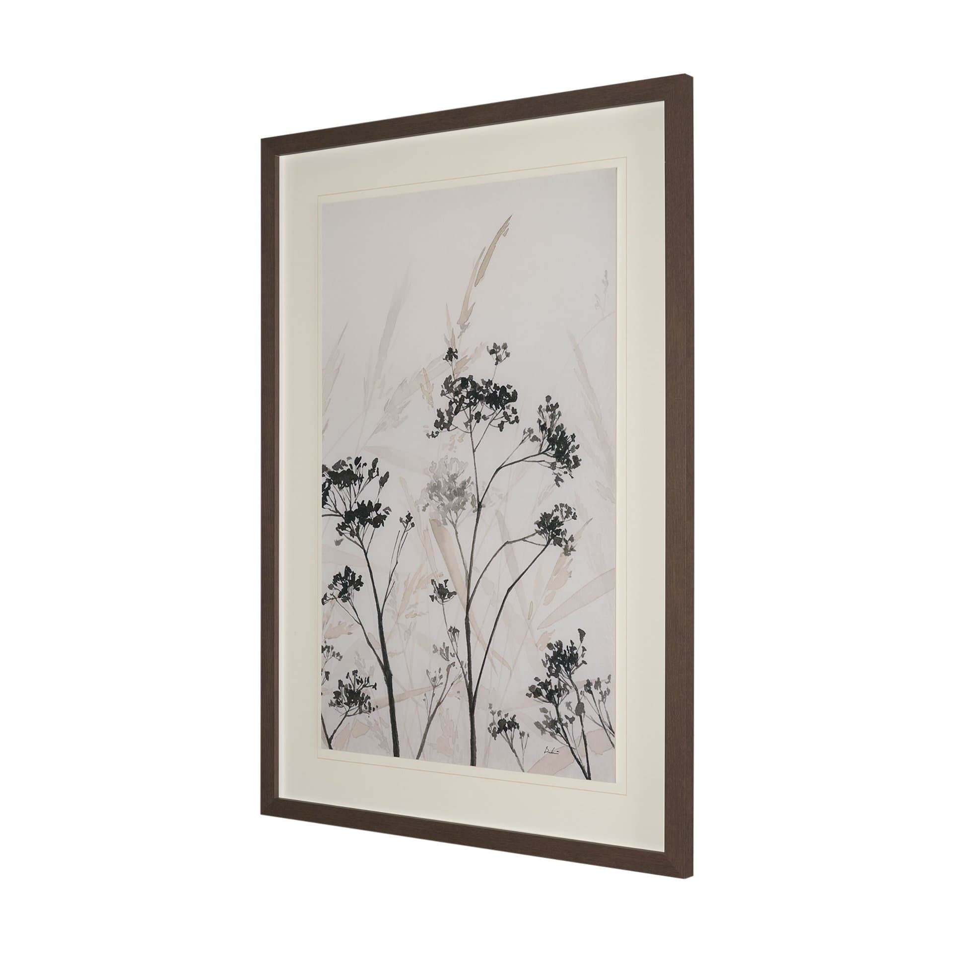 Meadow R by Mercana Studio Hand Embelished Textured Framed Artwork Matted under Glass — product photograph