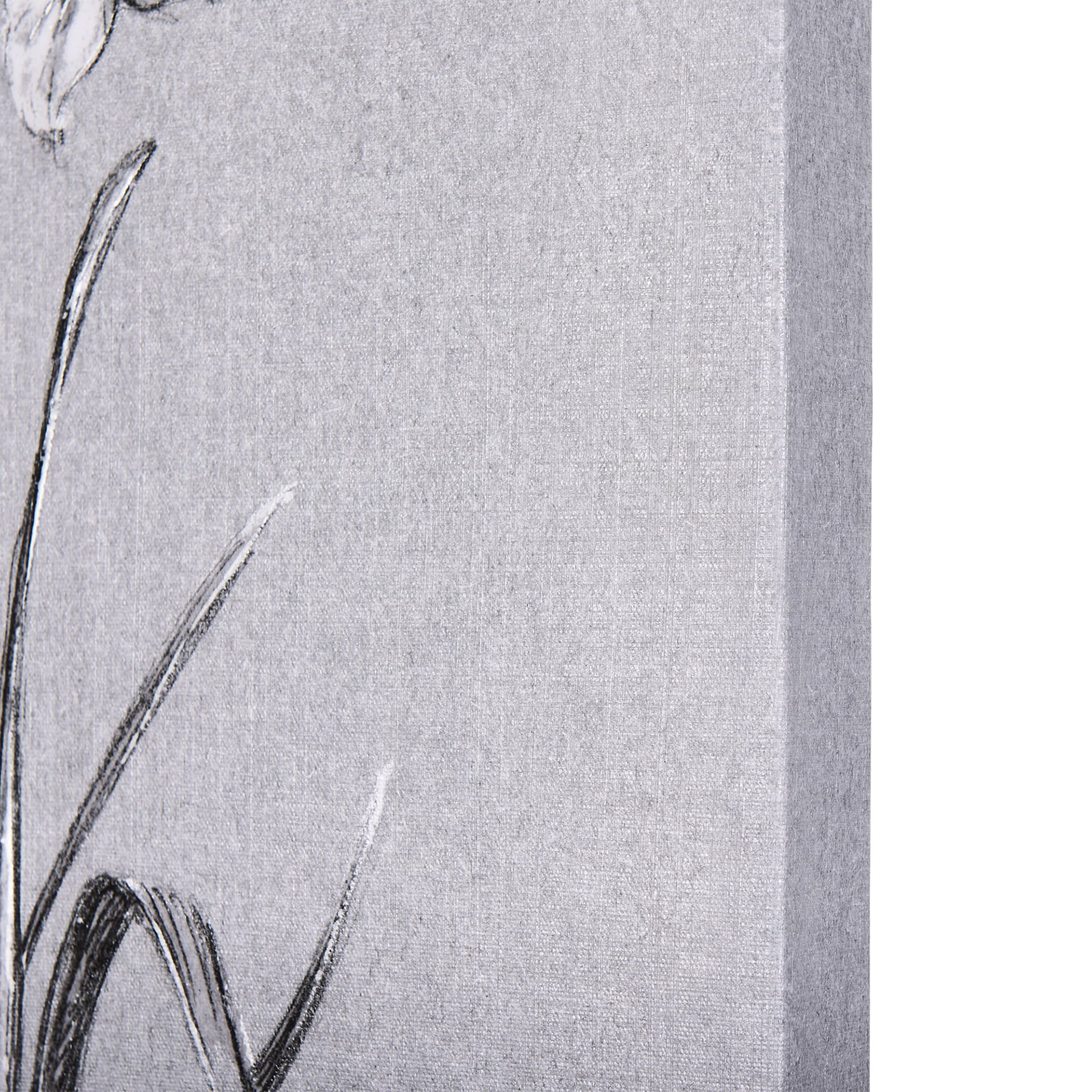 Botanical sketches II (Grey) by Mercana Studio a Hand Embellished Textured Canvas — product photograph