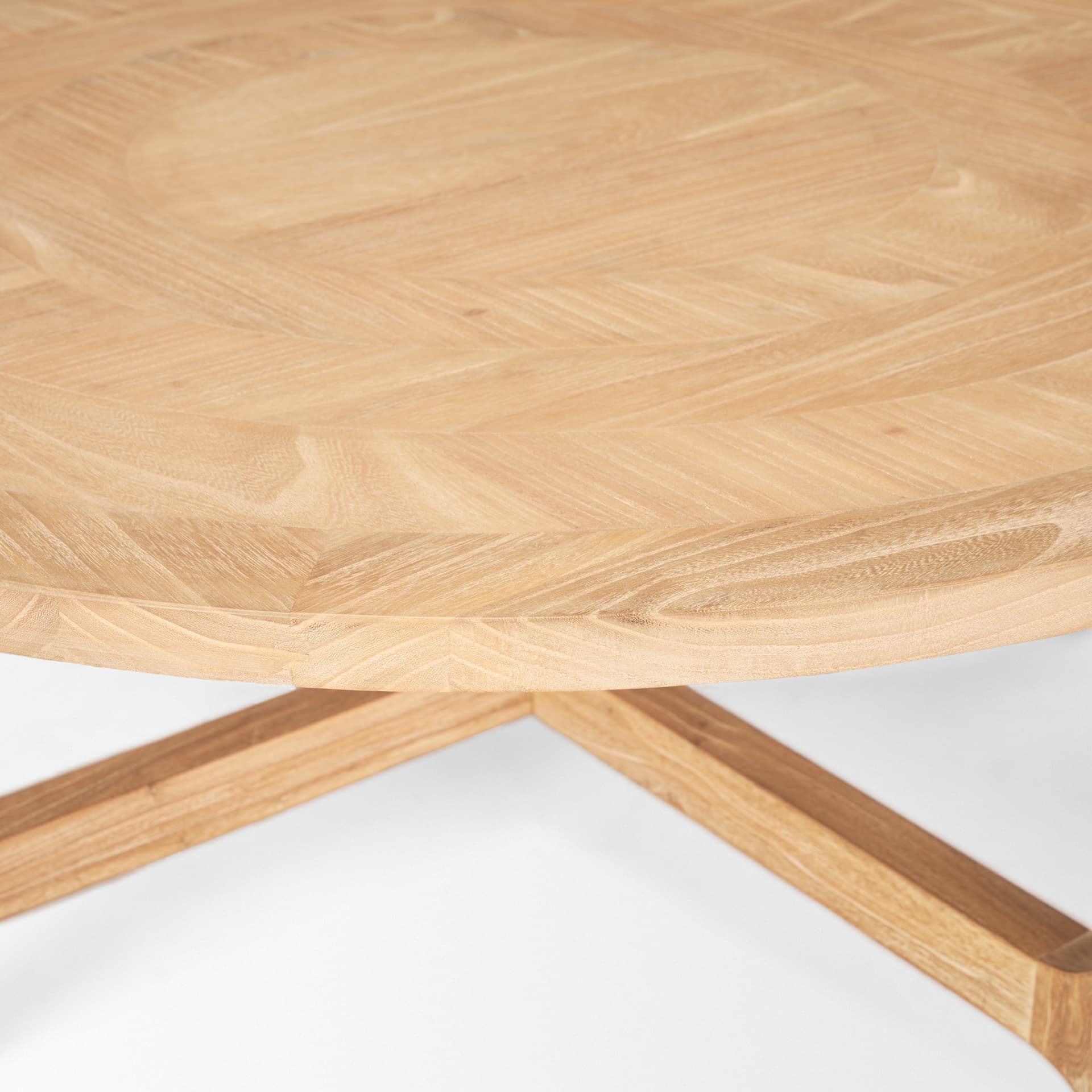 Taylin Light Brown Wood Round Coffee Table — product photograph
