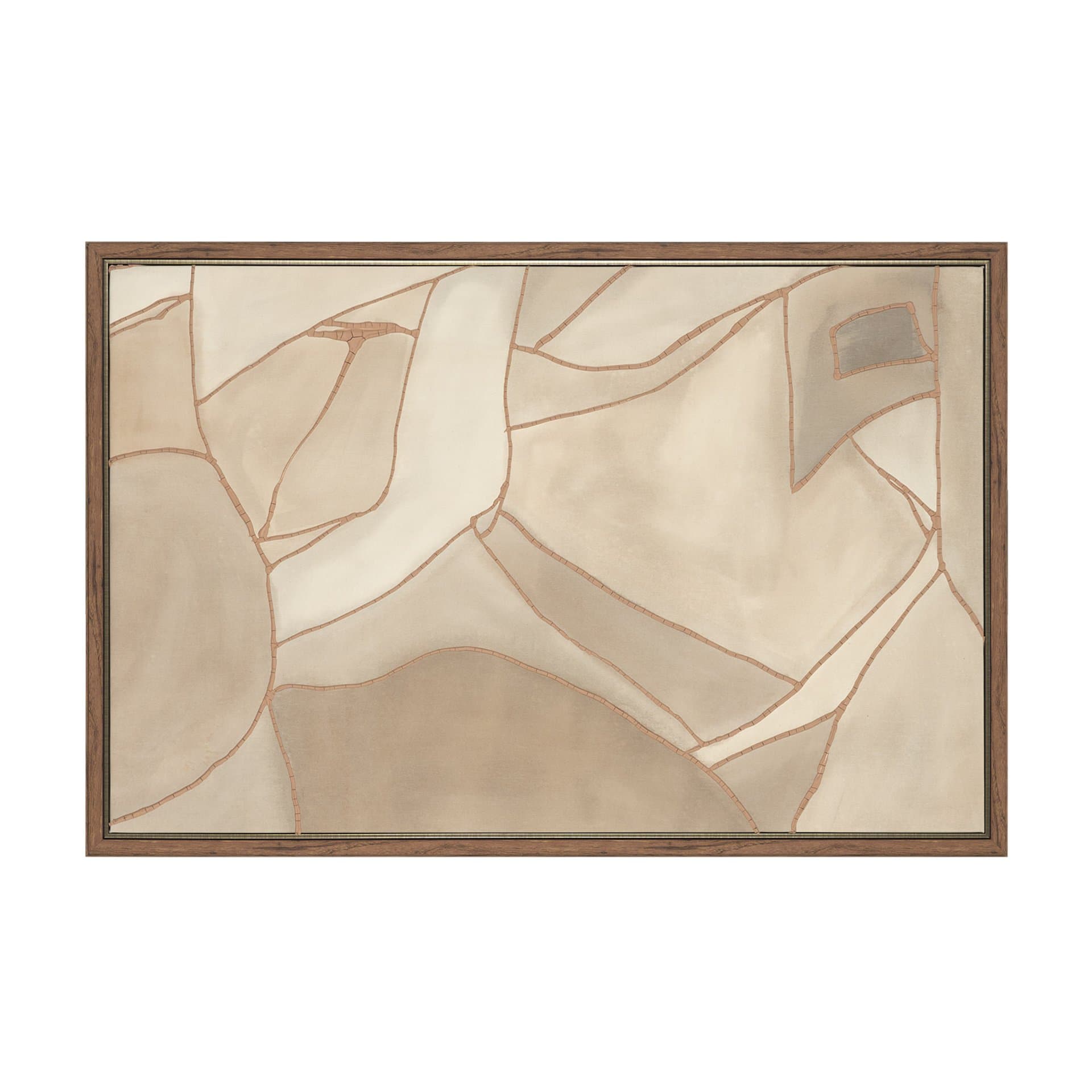 Field Patchwork I by Mercana Studio Handmade Original Framed Canvas Artwork — product photograph