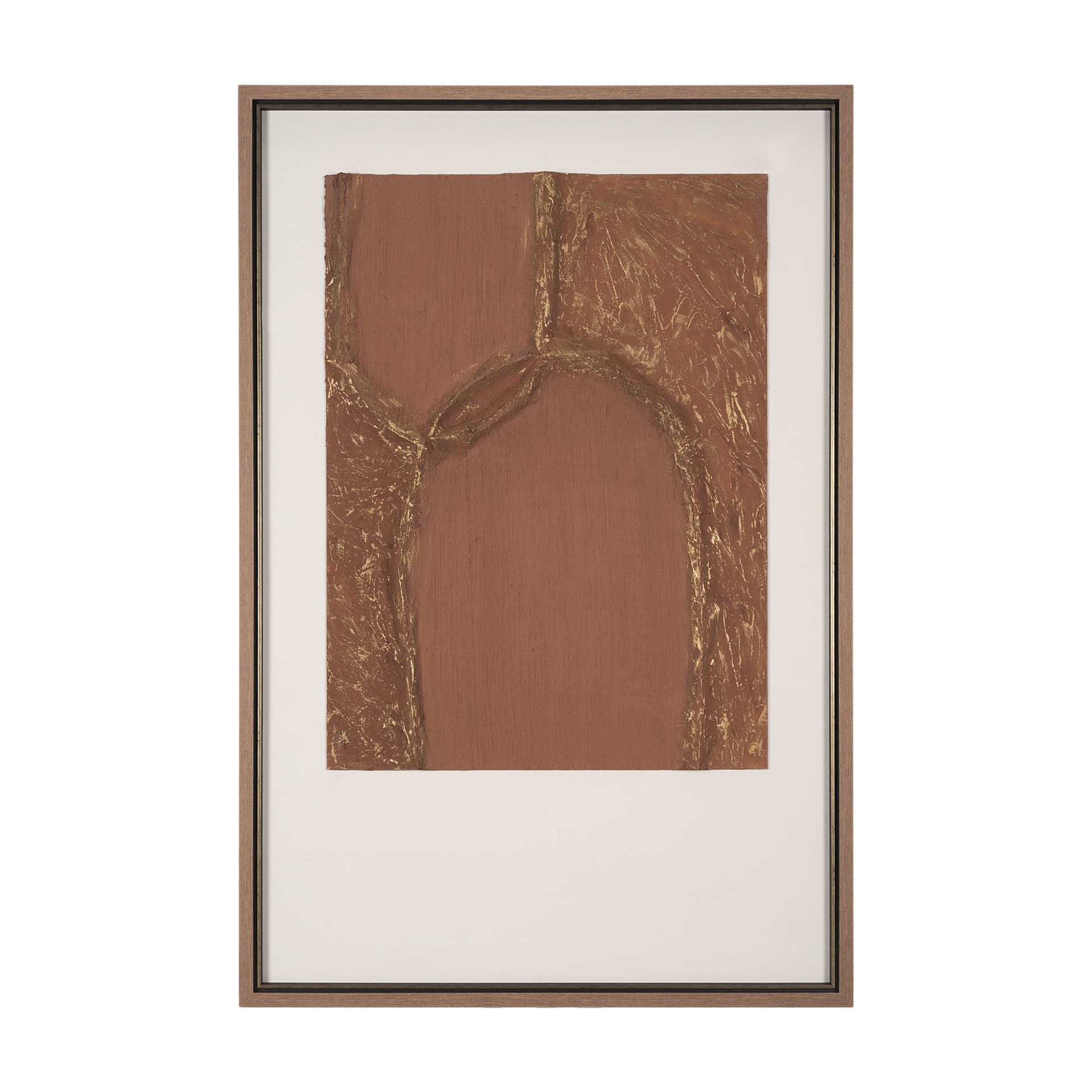Terracotta Arches I by Studio M a handmade Original Framed 3D Textured Artwork under Glass — product photograph