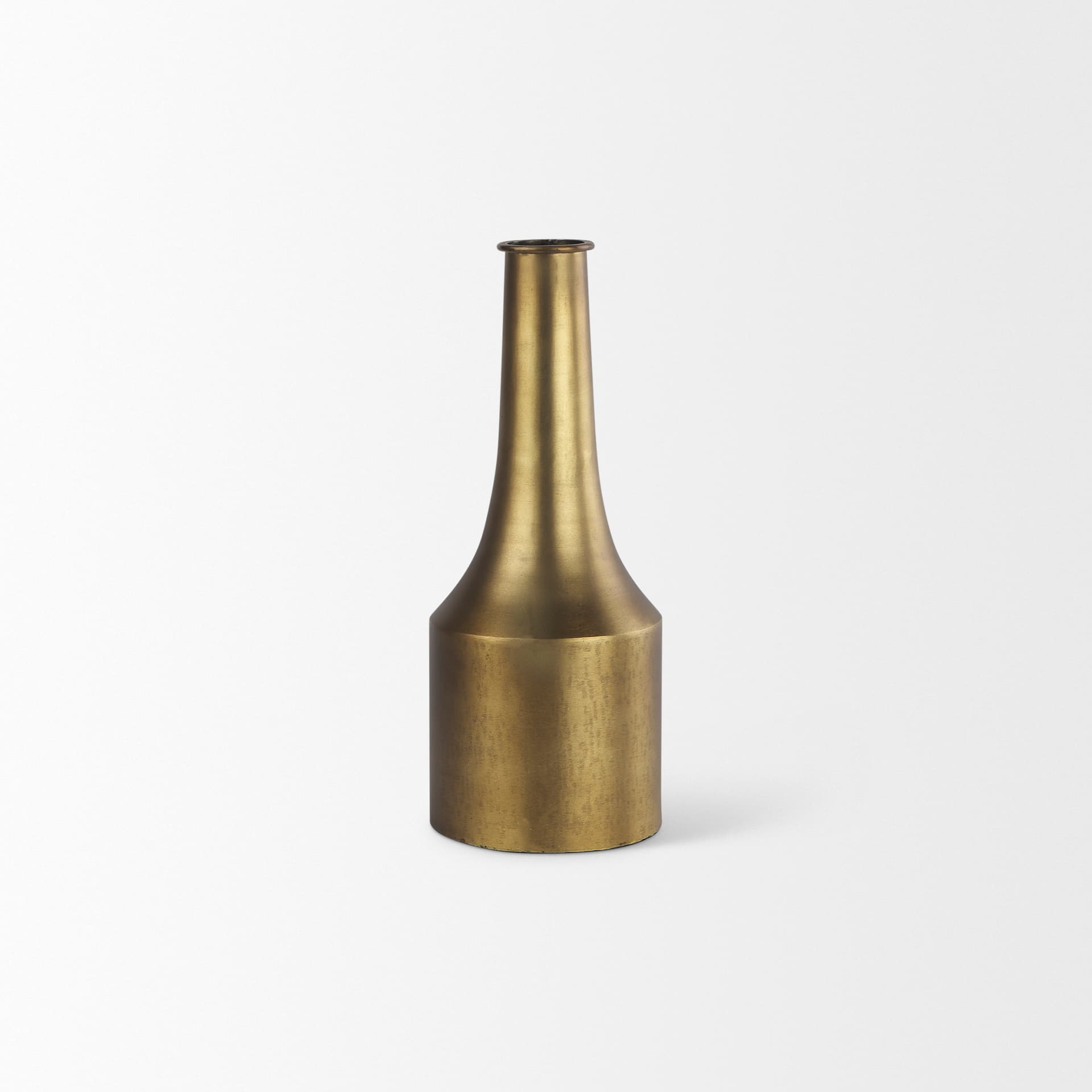 Aubrey Small 14.0H Gold Iron Flower Jug Vase — product photograph