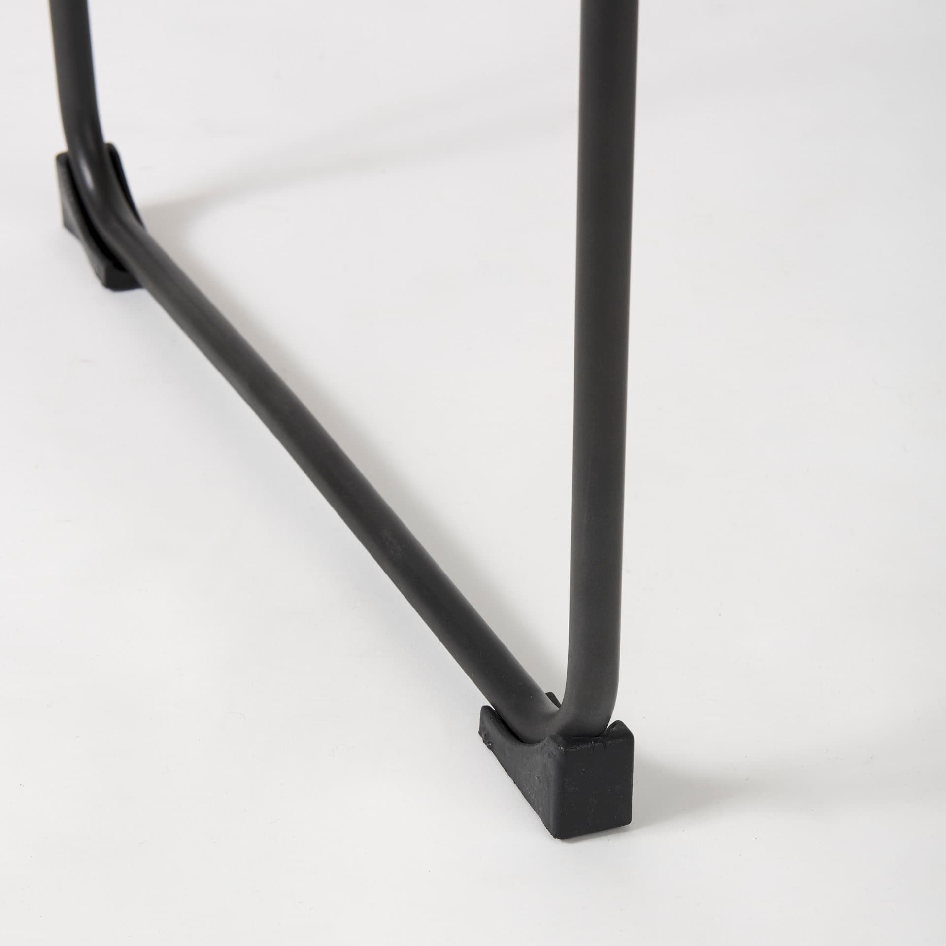 Direttore Backless 44.1in Seat Bar Stool | Brown Leather w/ Black Iron — product photograph