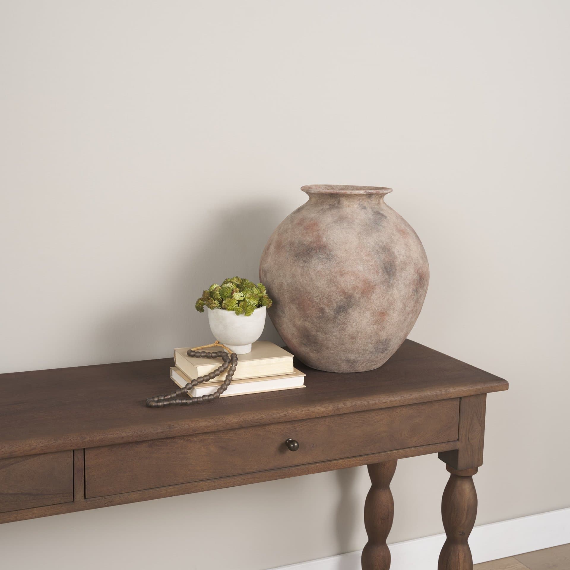 Mattone 15.9H Rustic Weather Terracotta Vase — in a styled room