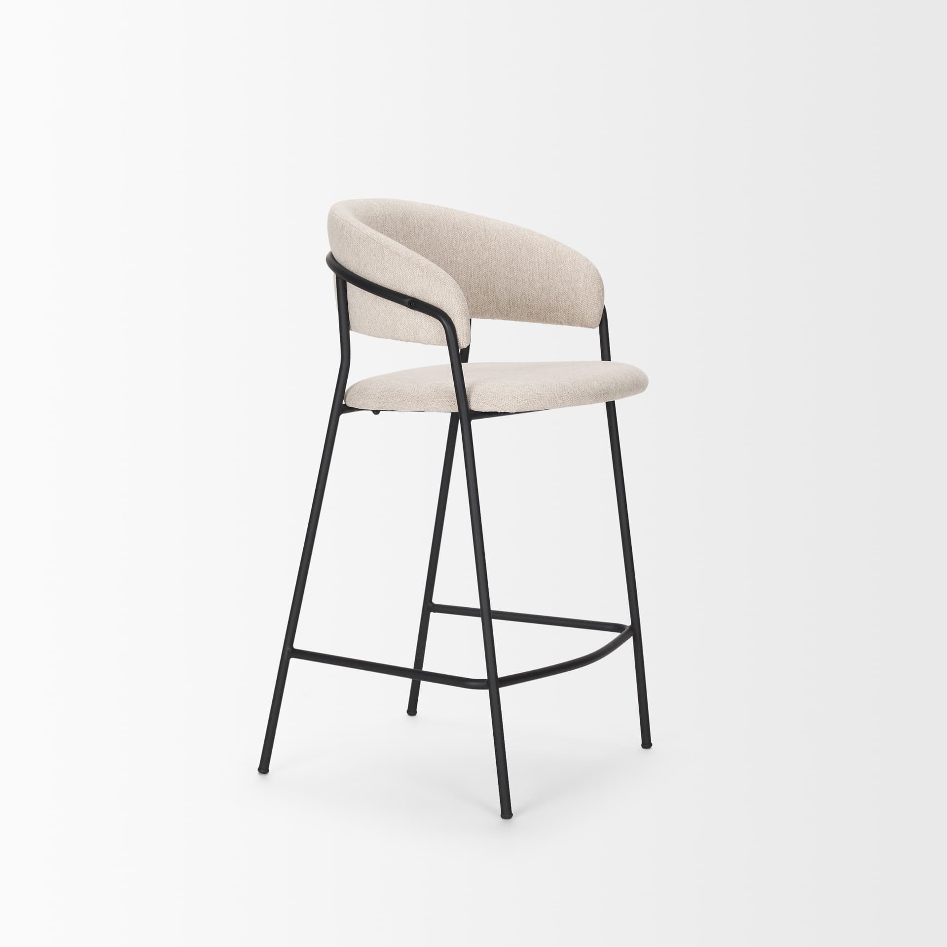 Carolyn Open Back 25.9in Seat Counter Stool | Oatmeal — product photograph