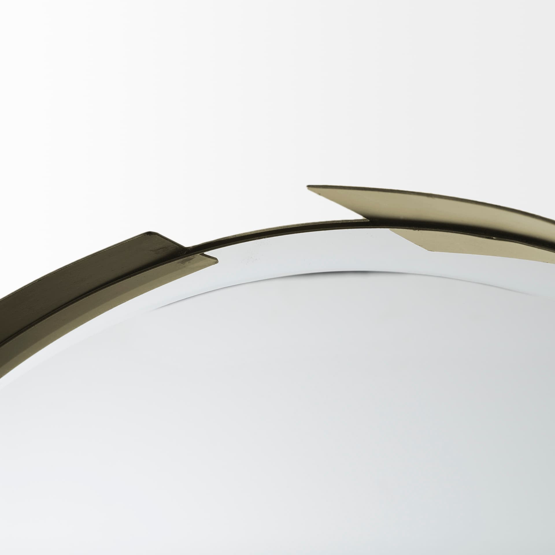 Adrianna 24.4" Gold Metal Round Mirror — product photograph