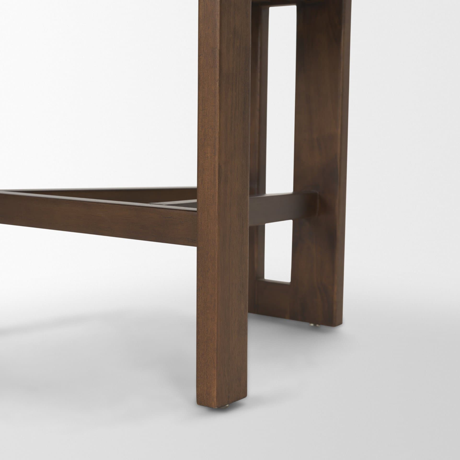 Tribeca Open Back 36.5in Seat Counter Stool | Mocha Fabric w/ Wood — product photograph