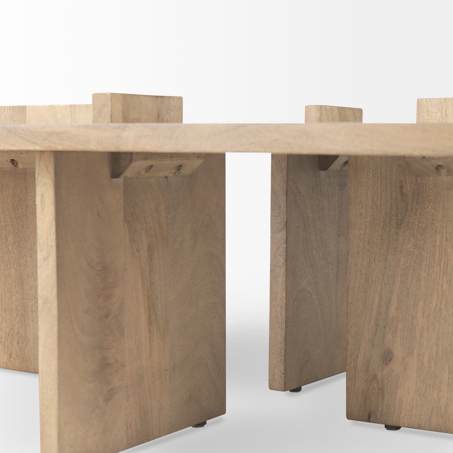 Aida 56 x 34 Rectangular Light Brown Wood Coffee Table — product photograph
