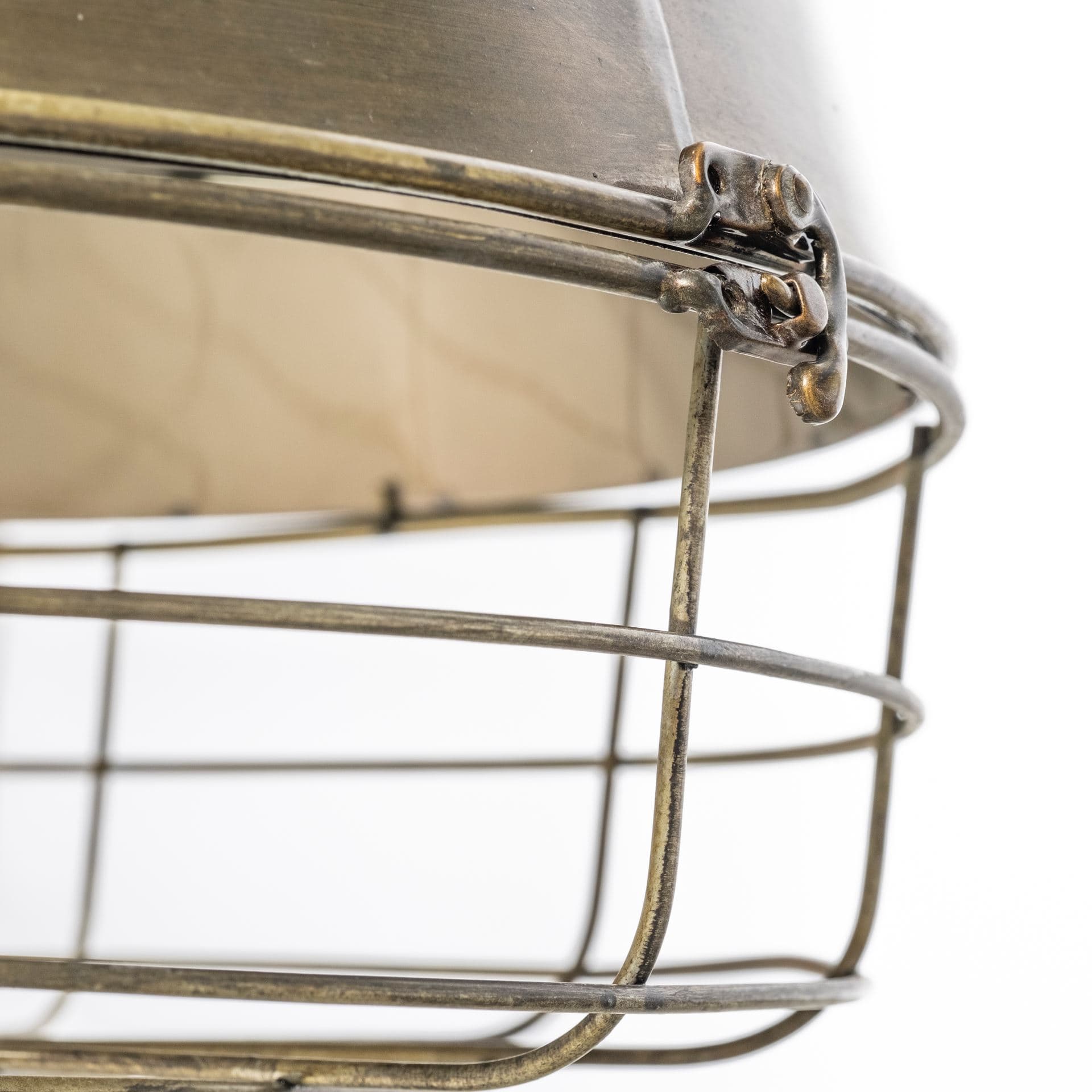 Tahla 14x 14.5 Gold Toned Metal Cage Pendant Light — product photograph
