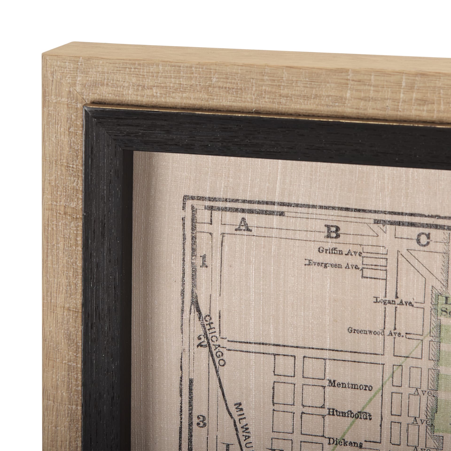 City of Chicago by Mercana Studio a Hand Embellished Textured Framed Art Print — product photograph