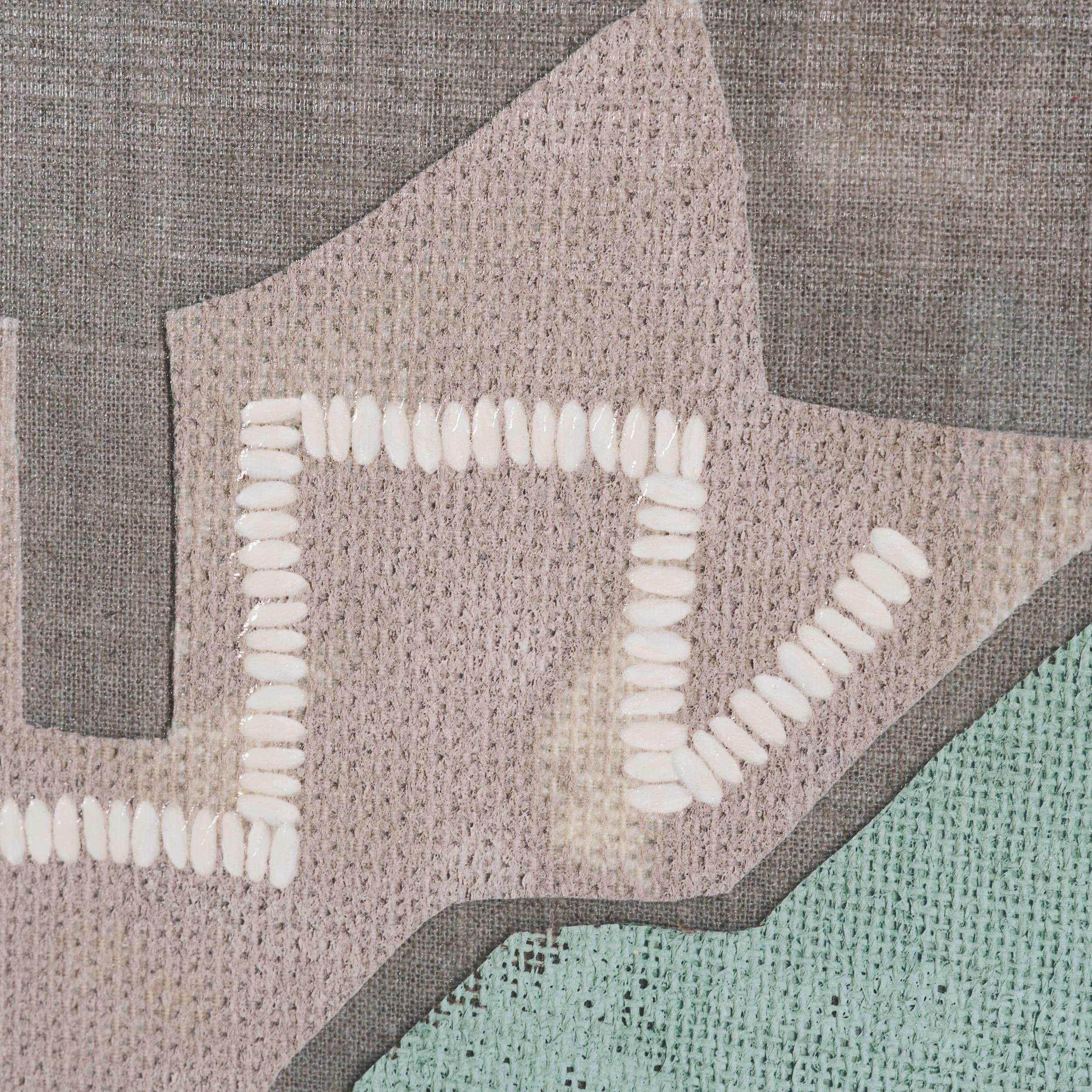 Fabric Fantasia - Maumbo by Maja Gunnarsdottir Textured Framed Artwork Matted under Glass — product photograph