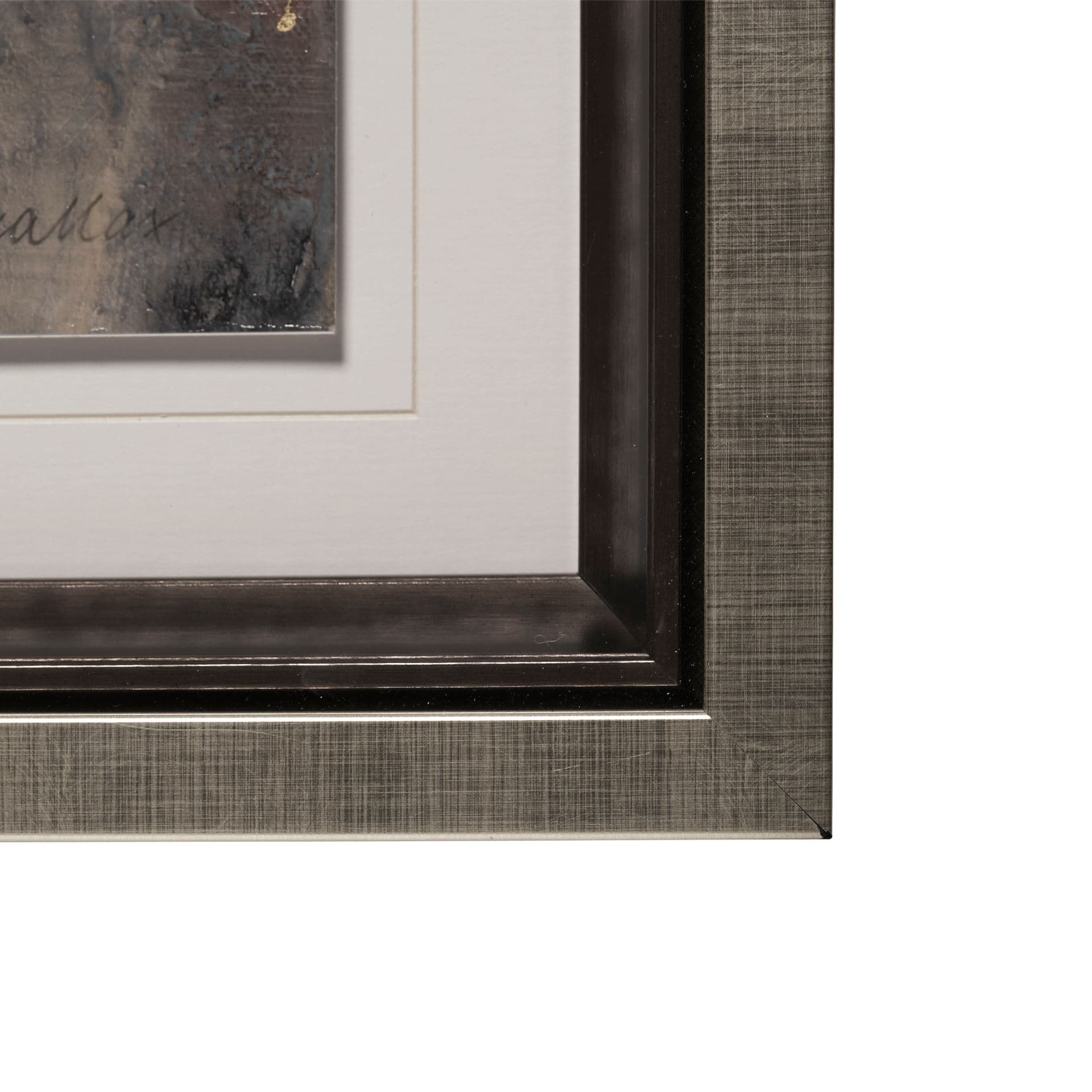 Tectonic II by Albena Hristova a Hand Embellished Textured Framed Art Print Matted under Glass — product photograph