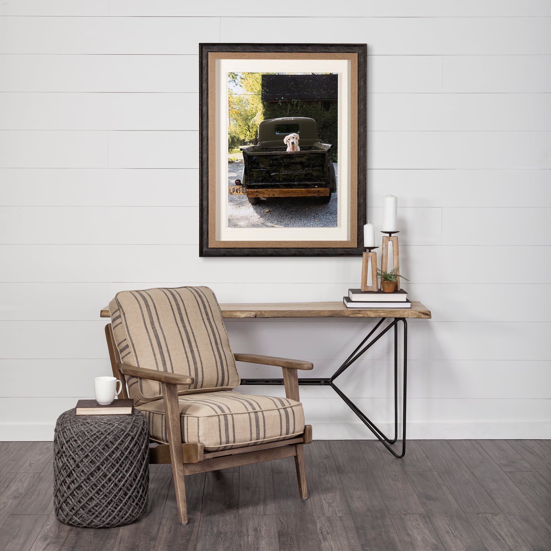 Get Out of Dodge Hunter Green by Mercana a Hand Embellished Framed Photo Art Print Matted under Glas — product photograph