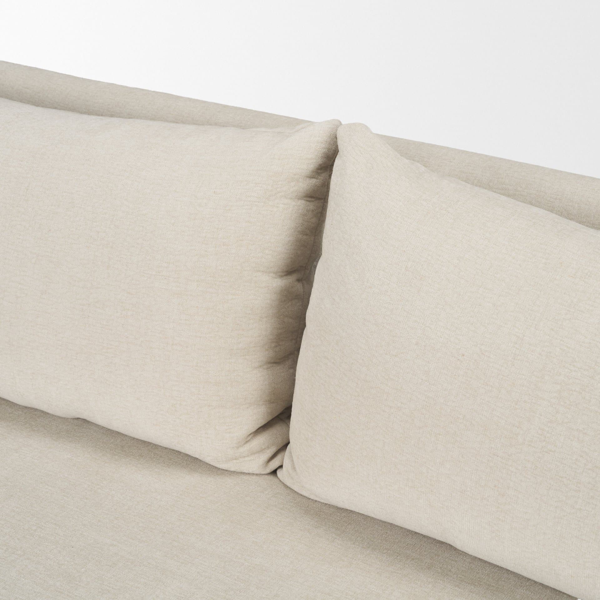 Ellington Slipcovered Slope Arm Sofa | 3 Seater | Cream Fabric — product photograph