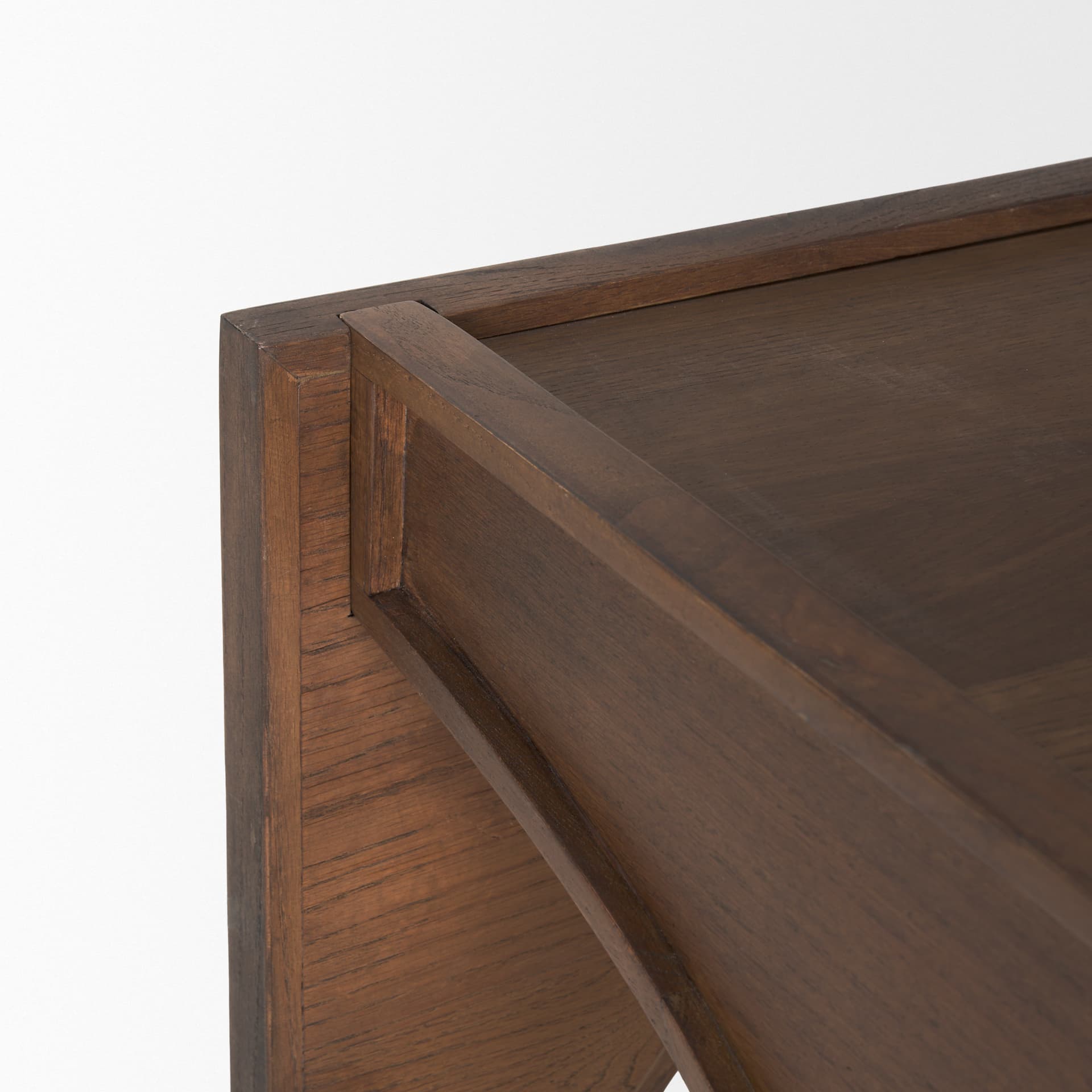 Laraya Medium Brown Wood w/ Arches End Table — product photograph