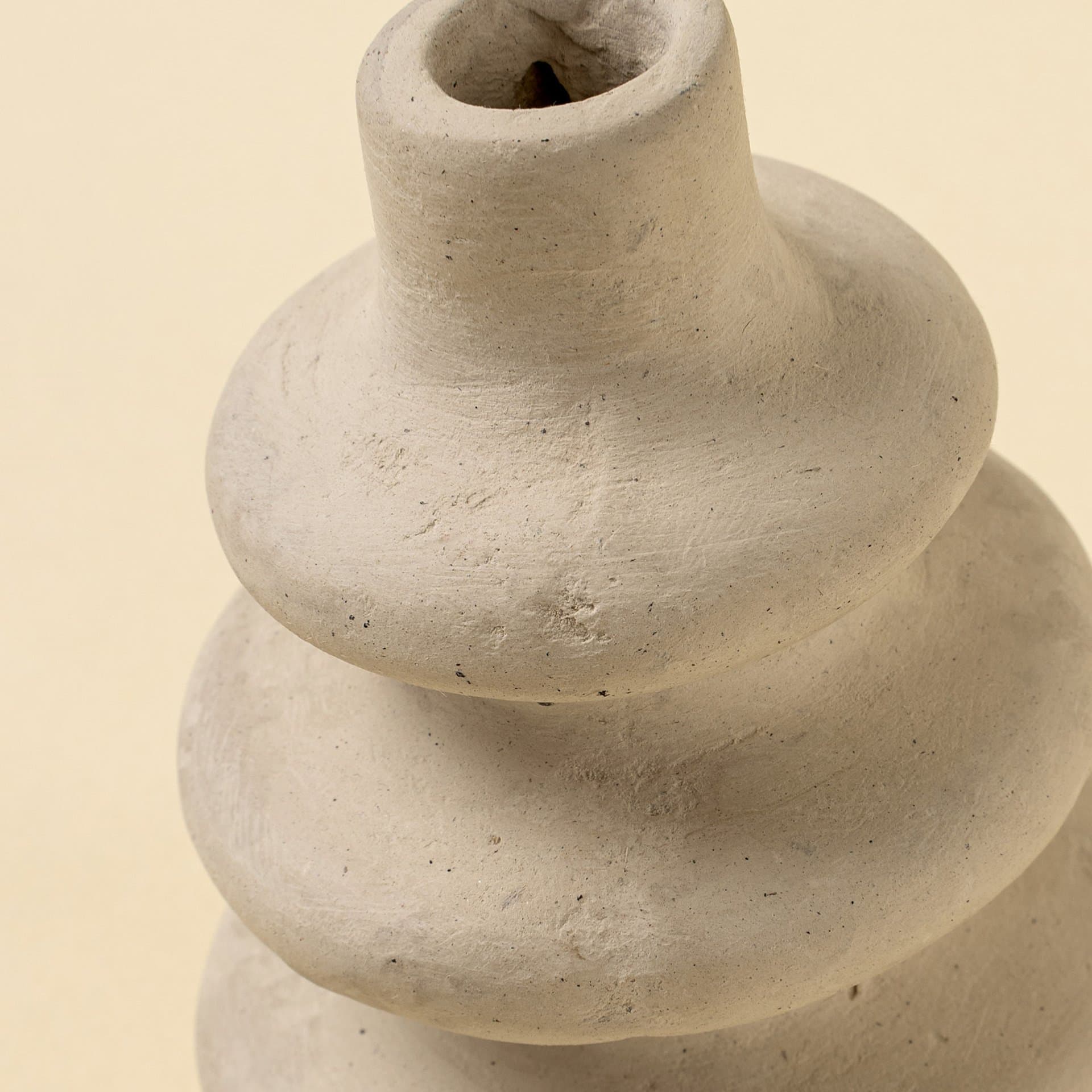 Ripple Paper Mache Bud Vase — product photograph