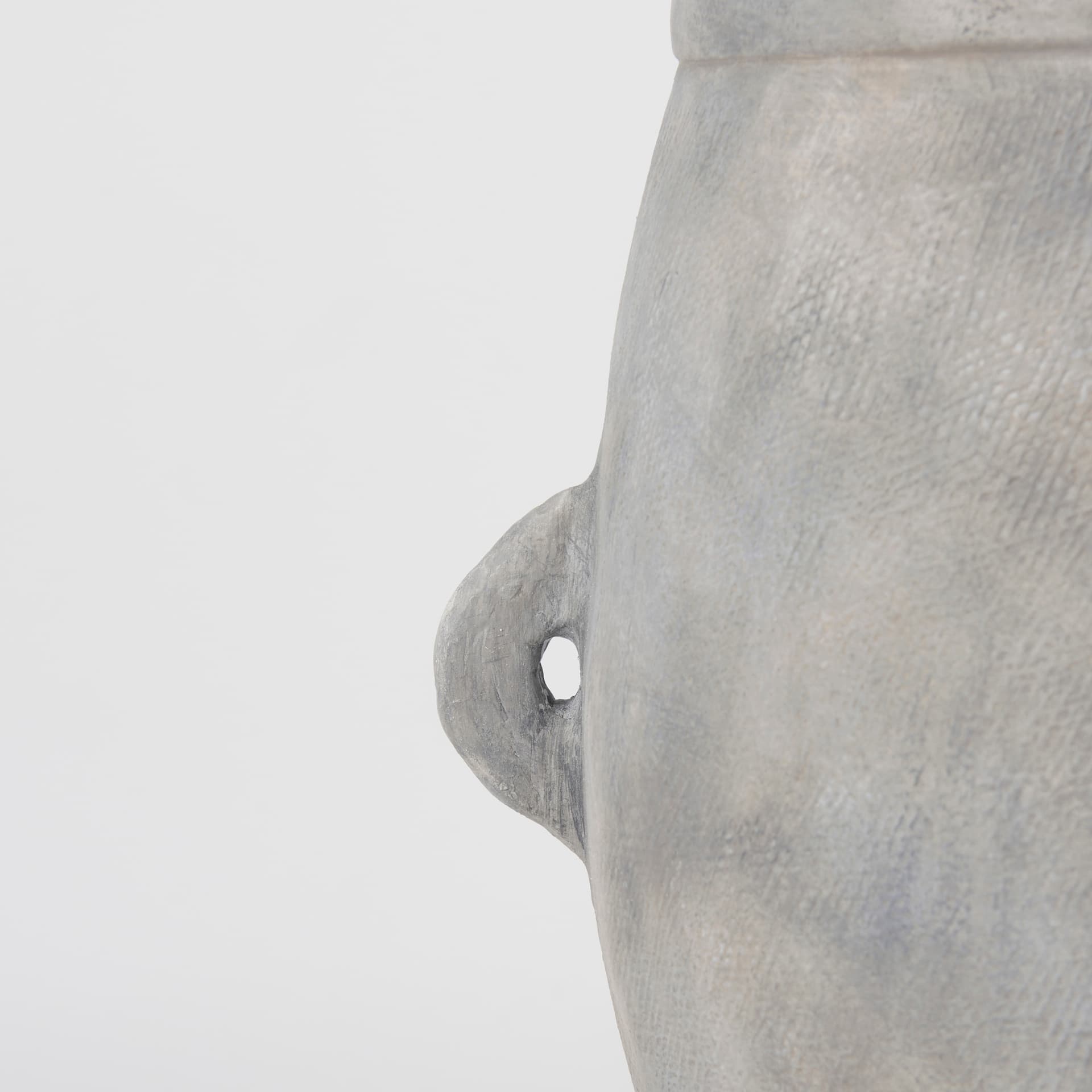 Zuma 27.2L x 18.1W x 24.4H Light Gray Ceramic Floor Vase — product photograph