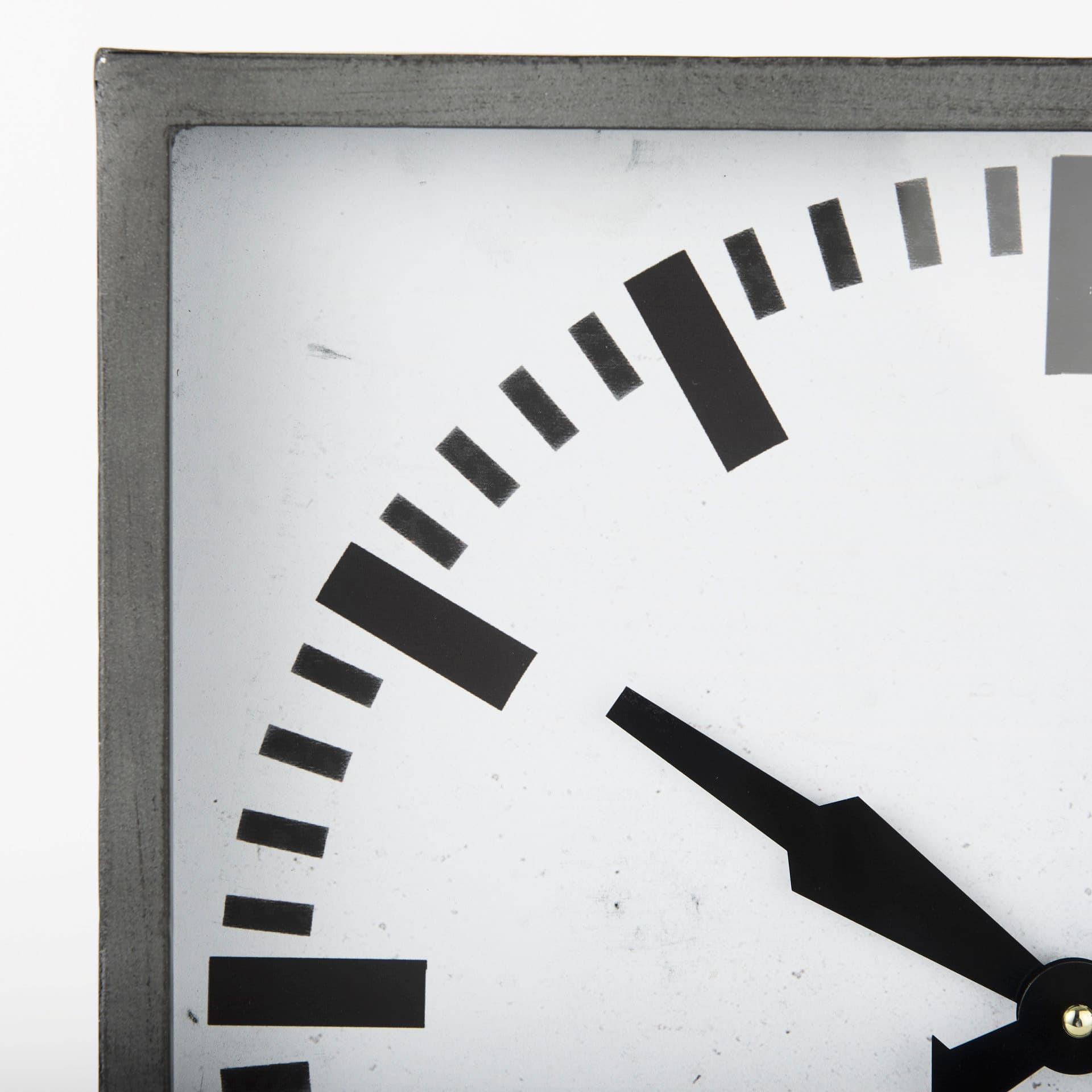 Felix Gray Metal Square Table Clock — product photograph