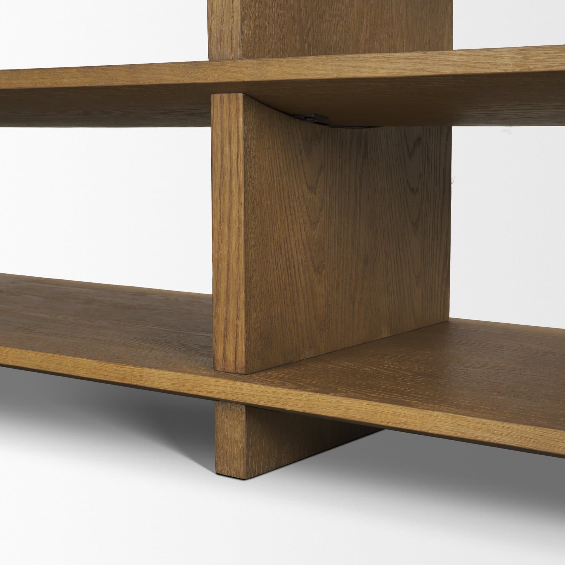 Boden 74" Wood Console Table w/ Open Shelves — product photograph