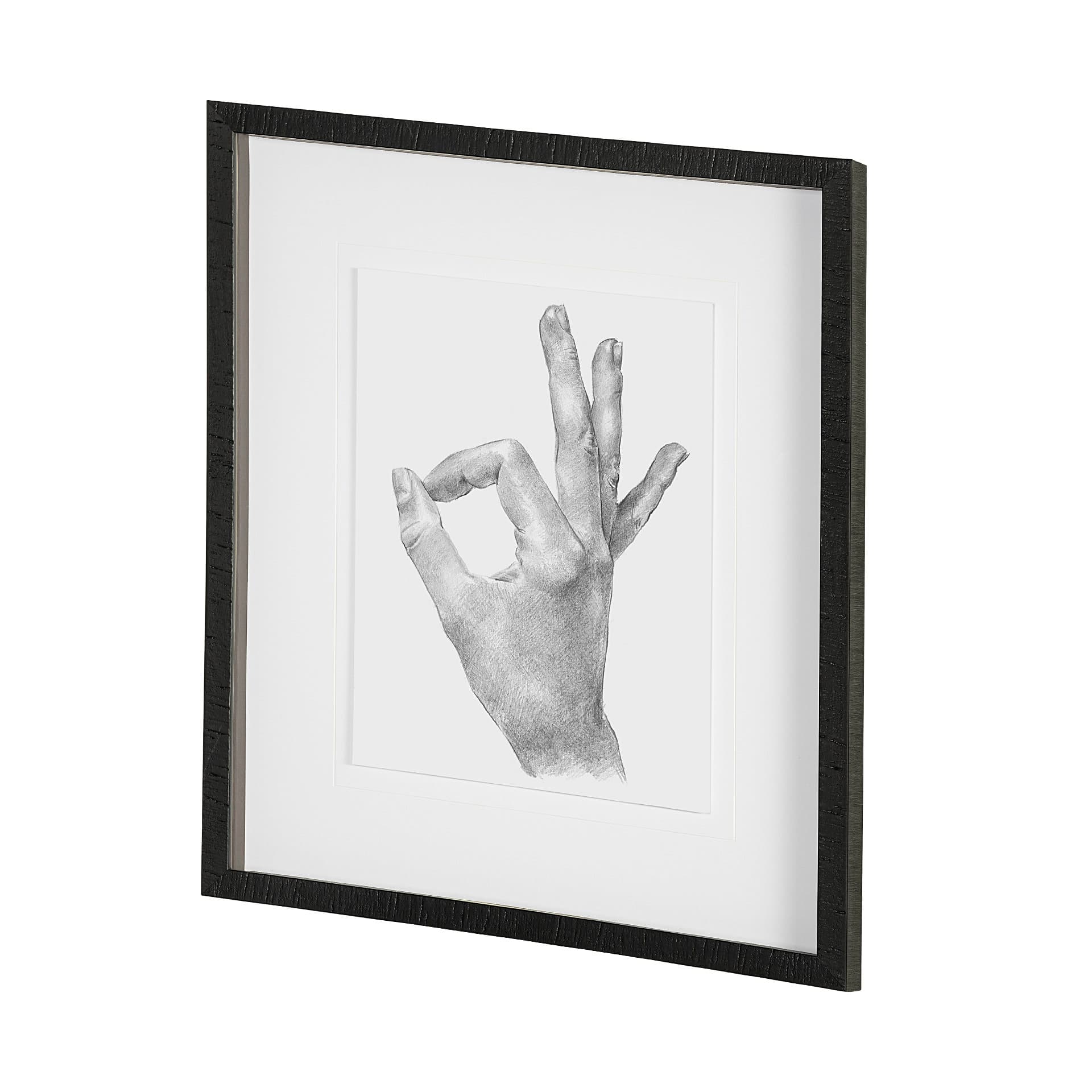 Hand Signs III by Jennifer Paxton Parker a Framed Art Print Matted under Glass — product photograph