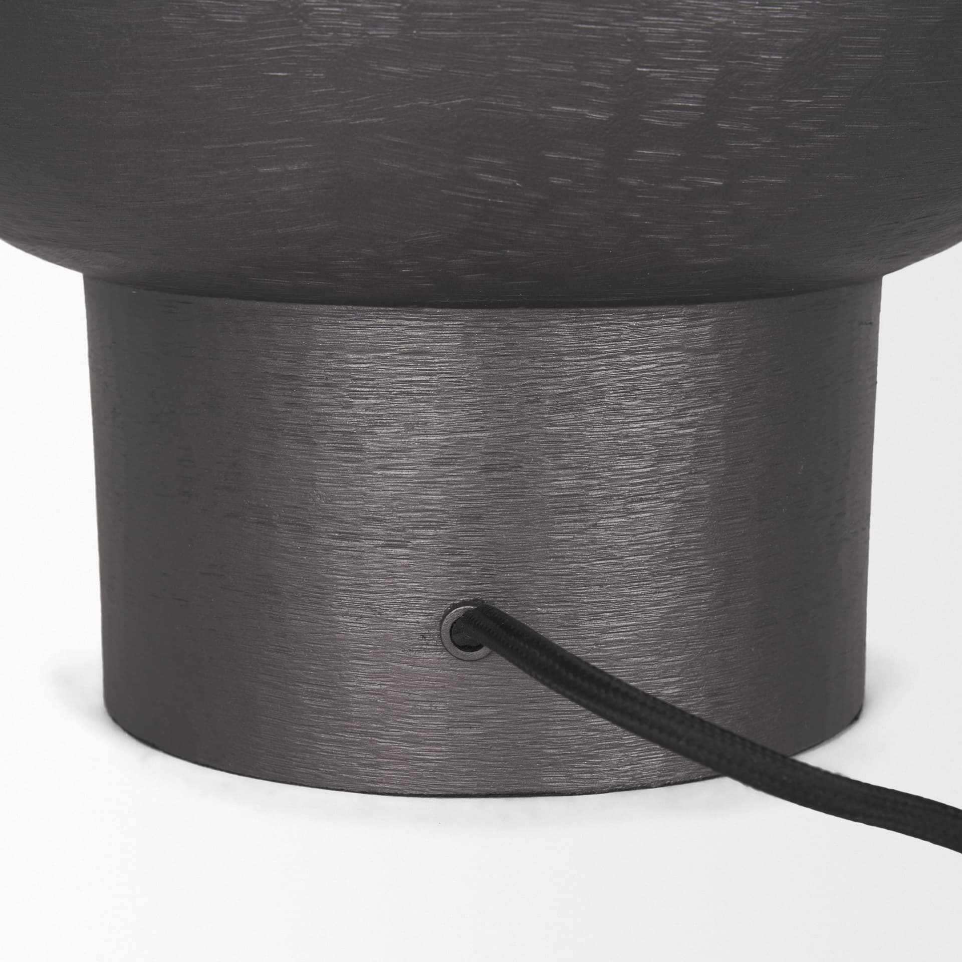 Salaah Black Brushed Metal w/ Beige Shade Table Lamp — product photograph