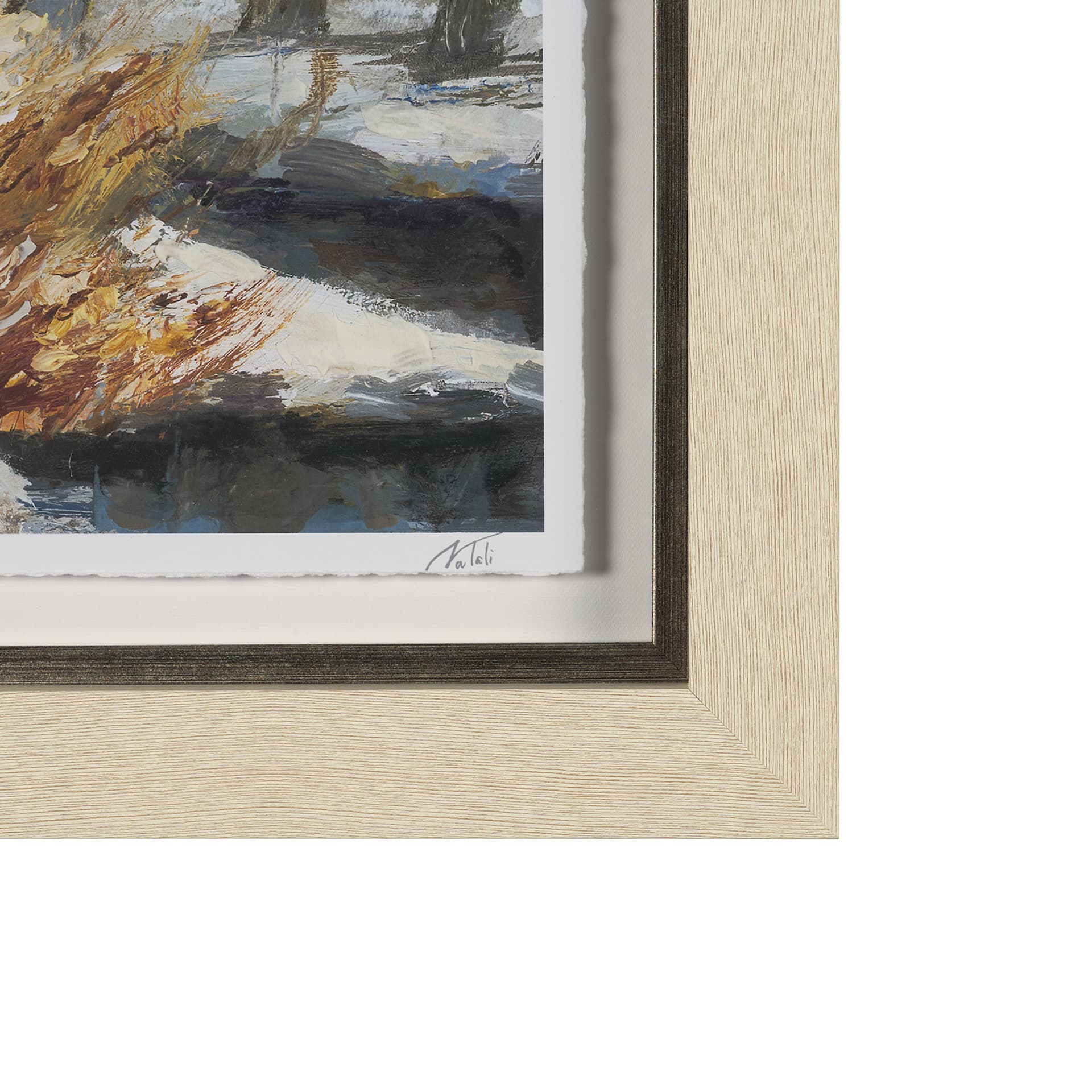 Winter Day III by Mercana Studio Hand Embelished Framed Artwork Matted under Glass — product photograph