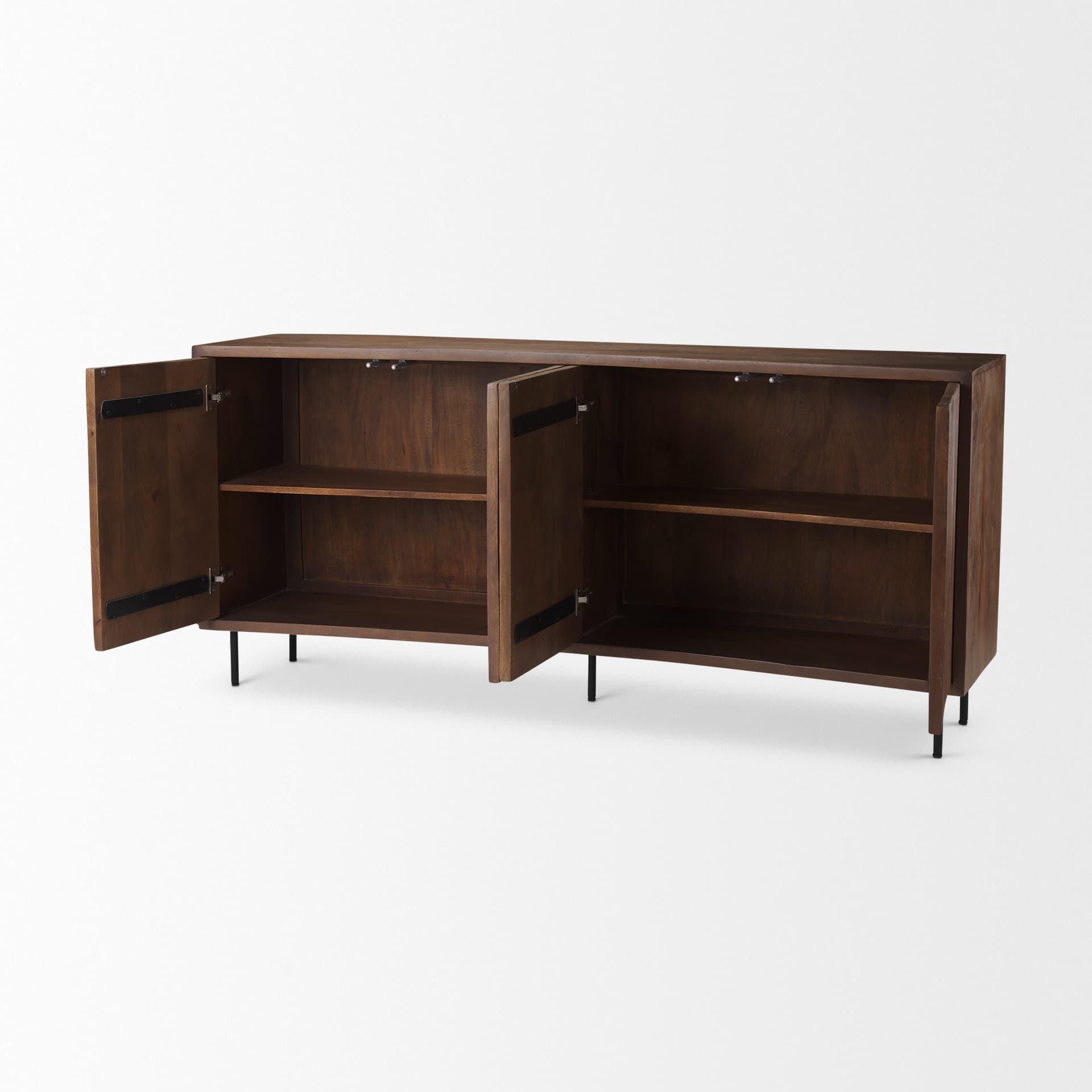 Lance 70.0L x 15.0W x 32.0H Medium Brown Solid Wood Sideboard — product photograph