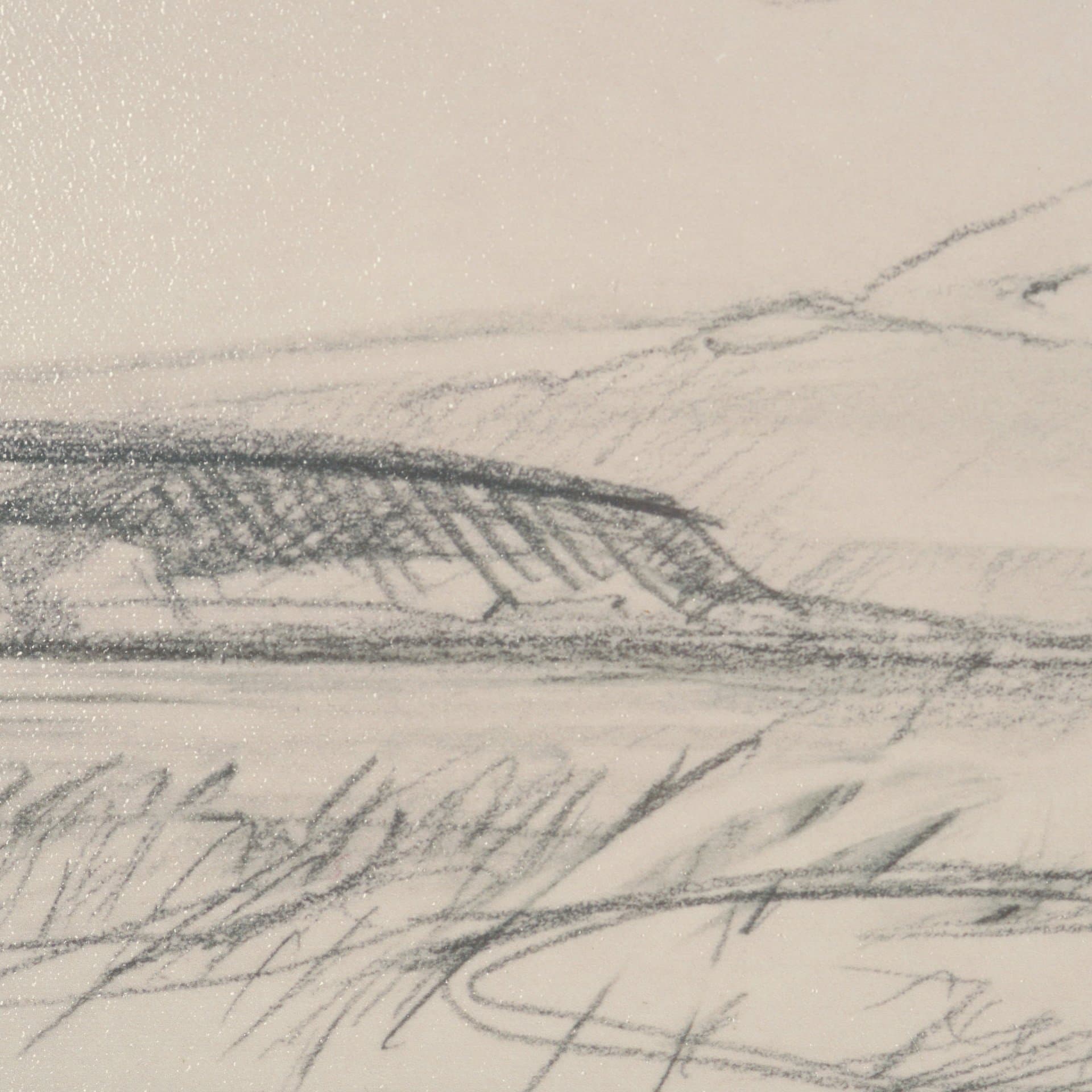 Landscape in Graphite No.2 by Mercana Studio Textured Framed Artwork Matted — product photograph
