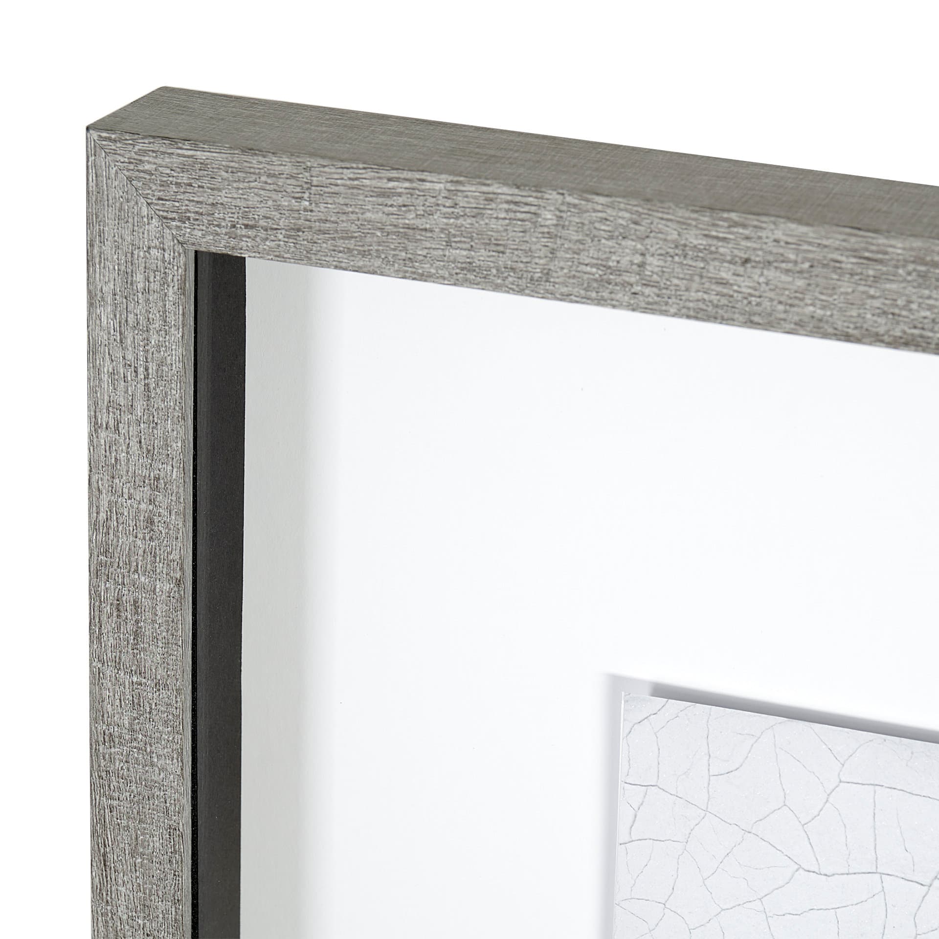 Ying (Black) by Mercana Studio a Hand Embellished Textured Framed Art Print Matted under Glass — product photograph