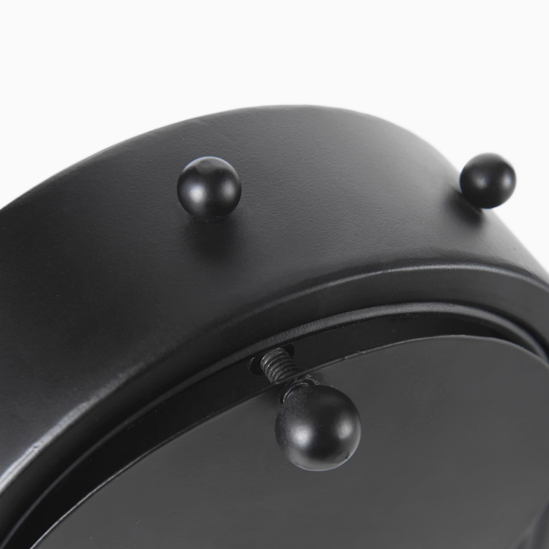 Marian 7.5L x 5.7W x 13.0H Black Studded Table Clock — product photograph