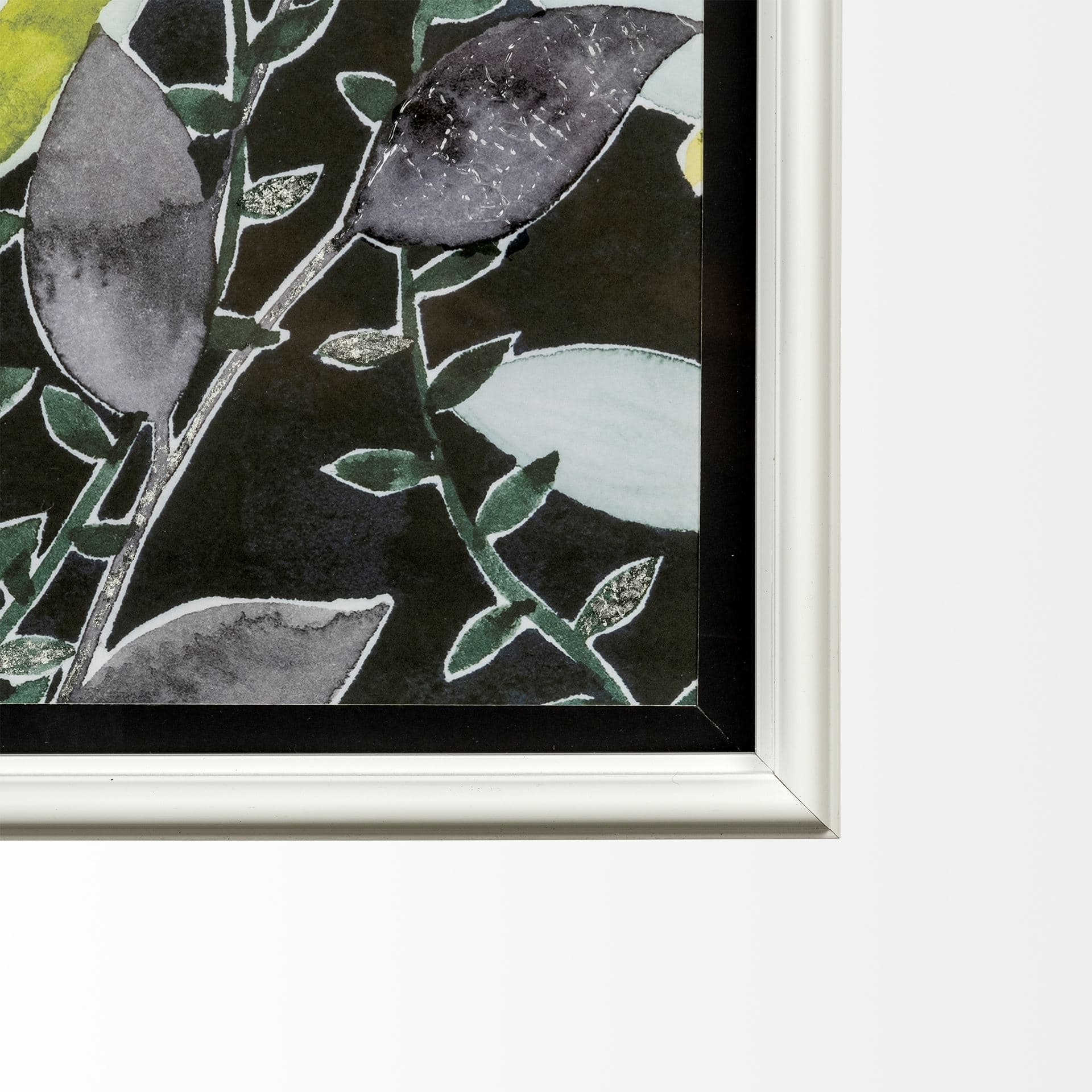 Night Foliage II by Grace Popp a Hand Embellished Textured Framed Art Print Matted under Glass — product photograph
