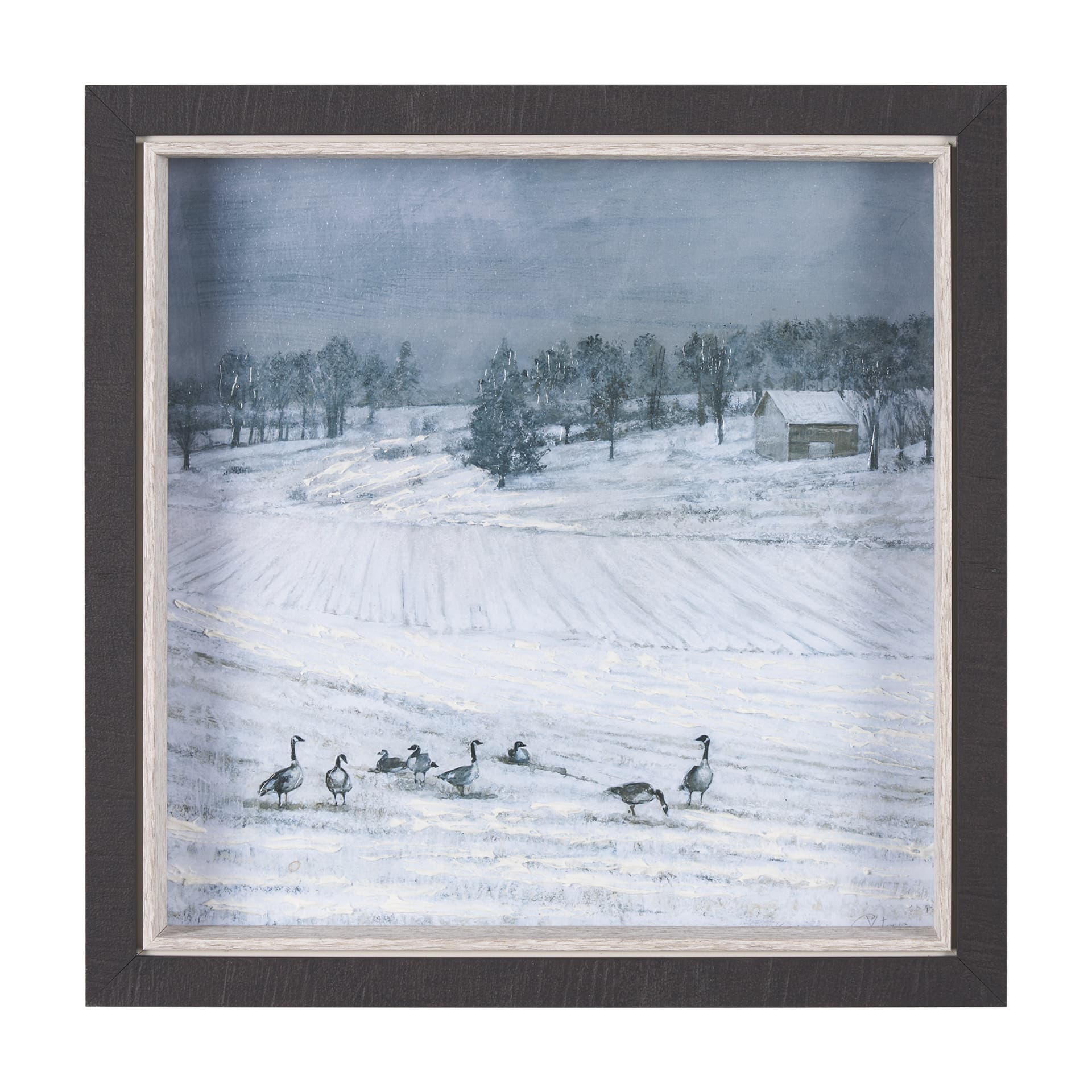 Winter On The Farm IV by Mercana Studio a Hand Embellished Framed Art Print — product photograph