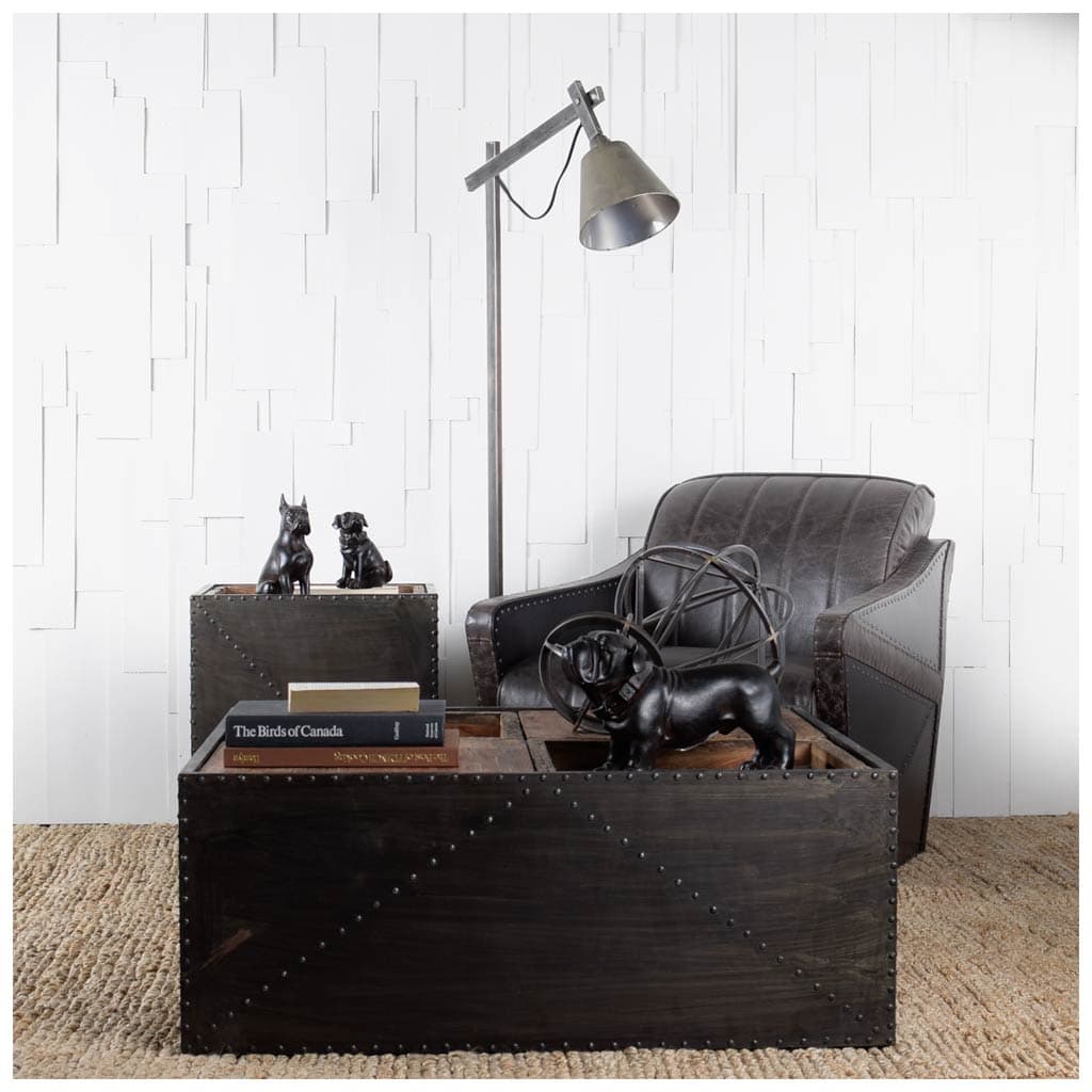 Cadence 4L x 5W Black Resin Pug Dog — product photograph