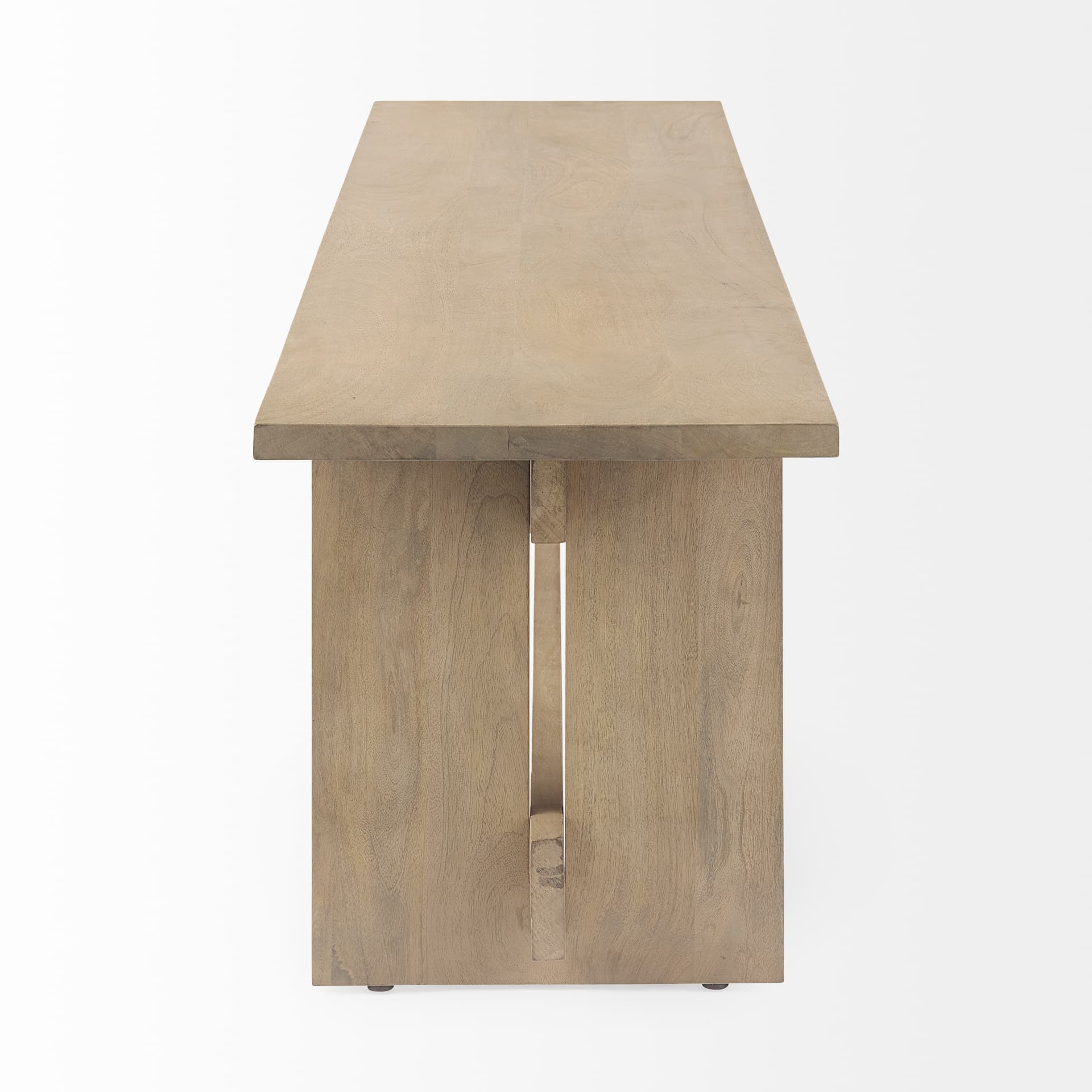 Aida 18H Light Brown Wood Dining Bench — product photograph