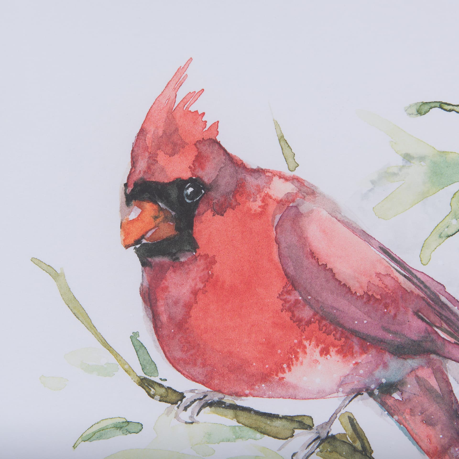 Cardinal III by Mercana Studio a Hand Embellished Textured Framed Art Print Matted under Glass — product photograph