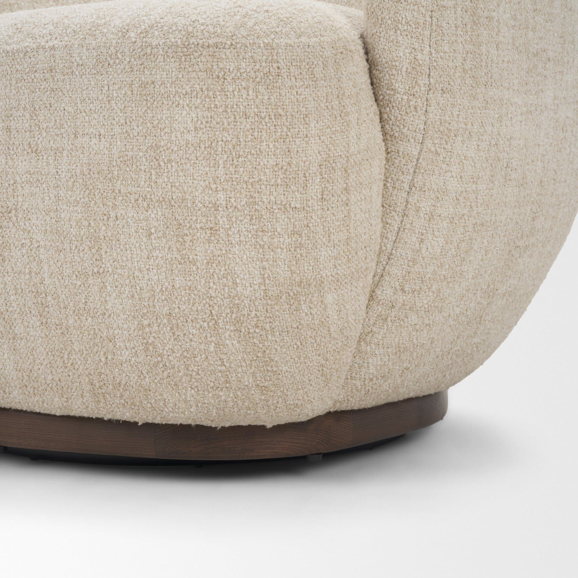 Hudson Oatmeal Fabric Upholstered Swivel Chair — product photograph