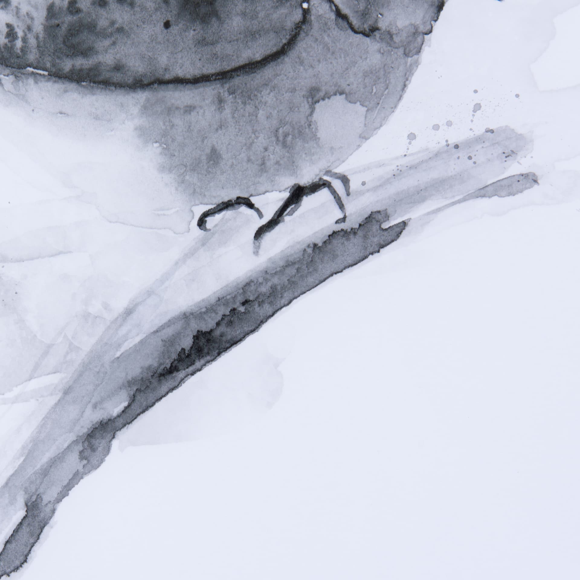 Eastern Blue BW III by Mercana Studio Hand Embellished Textured Framed Art Print Matted under Glass — product photograph