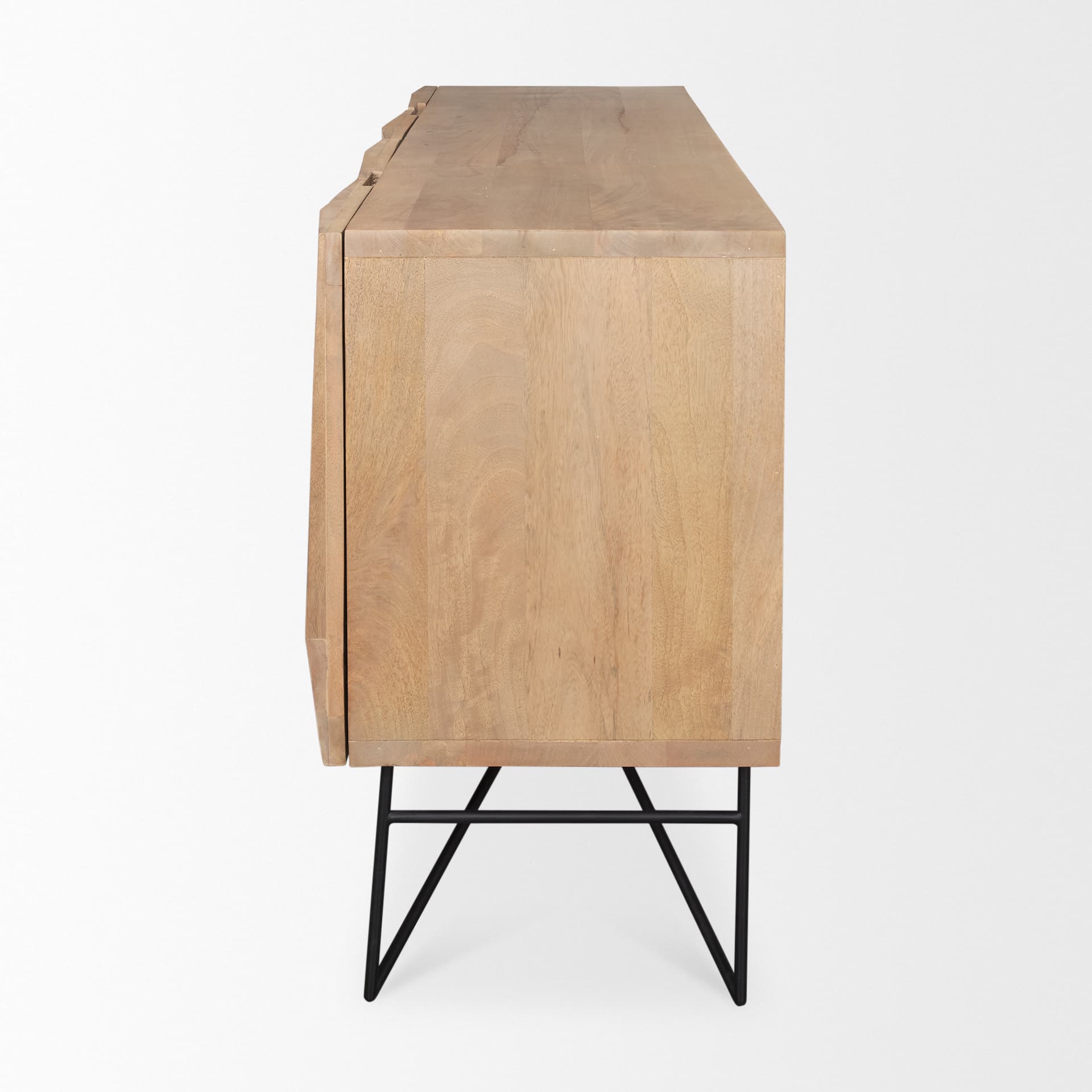 Darwin Light Brown Wooden 4 Door w/ 2 Shelves Sideboard — product photograph