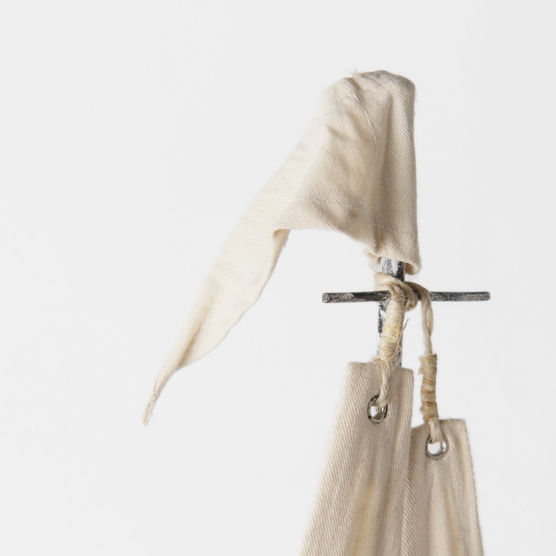 Tartane Large 22L x 2W Brown/Cream Nautical Inspired Sailboat — product photograph