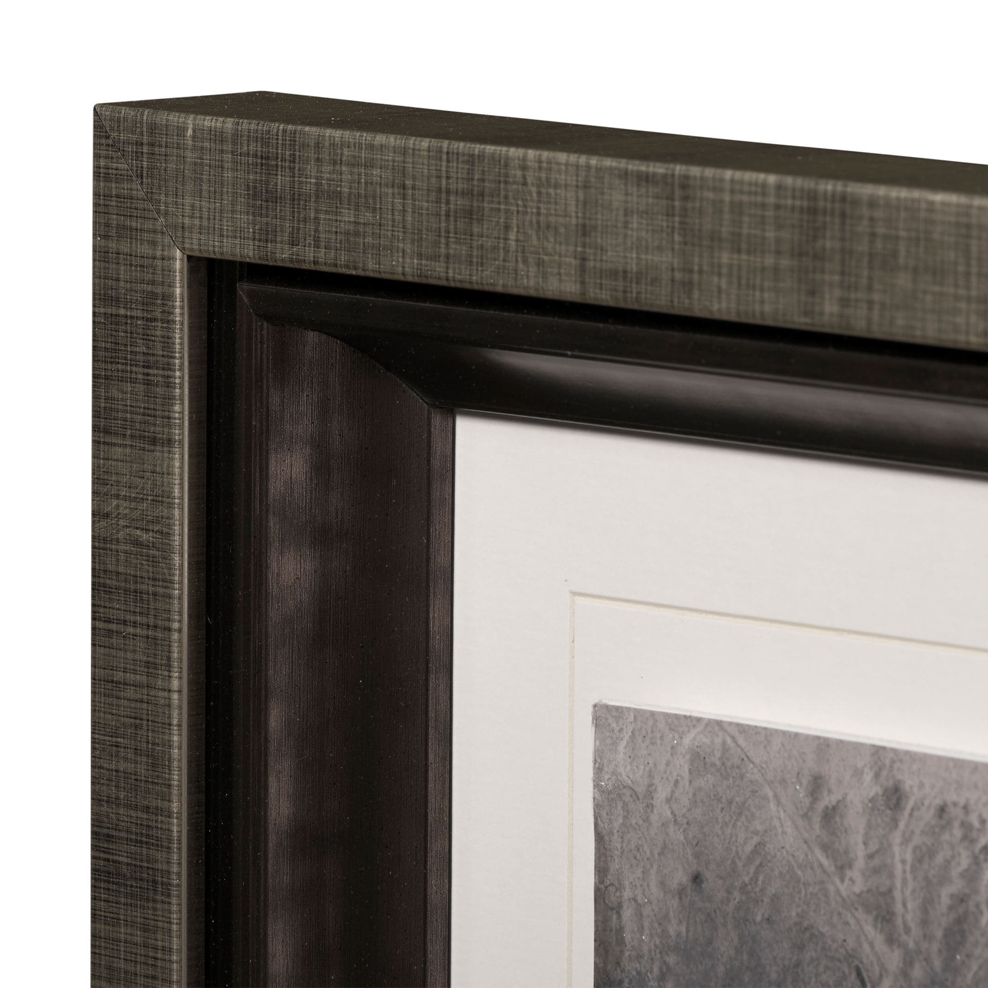 Tectonic I by Albena Hristova a Hand Embellished Textured Framed Art Print Matted under Glass — product photograph