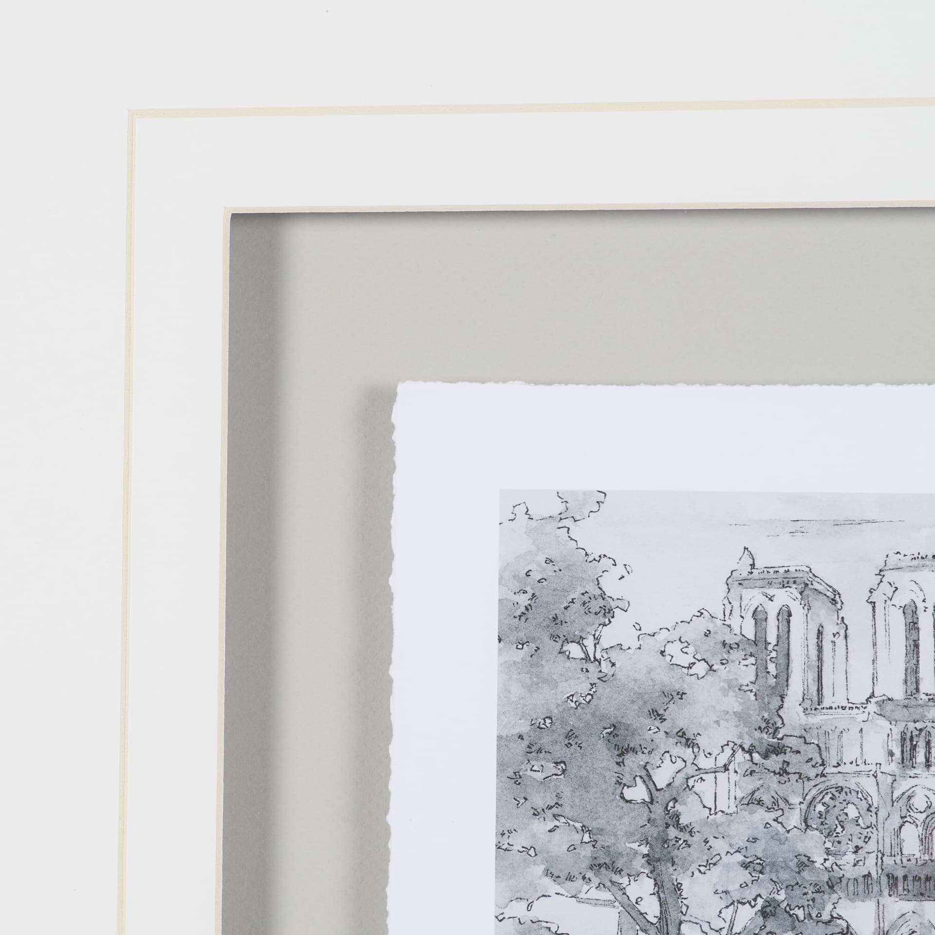 Water Side II by PanPan a Framed Art Print Matted under Glass — product photograph