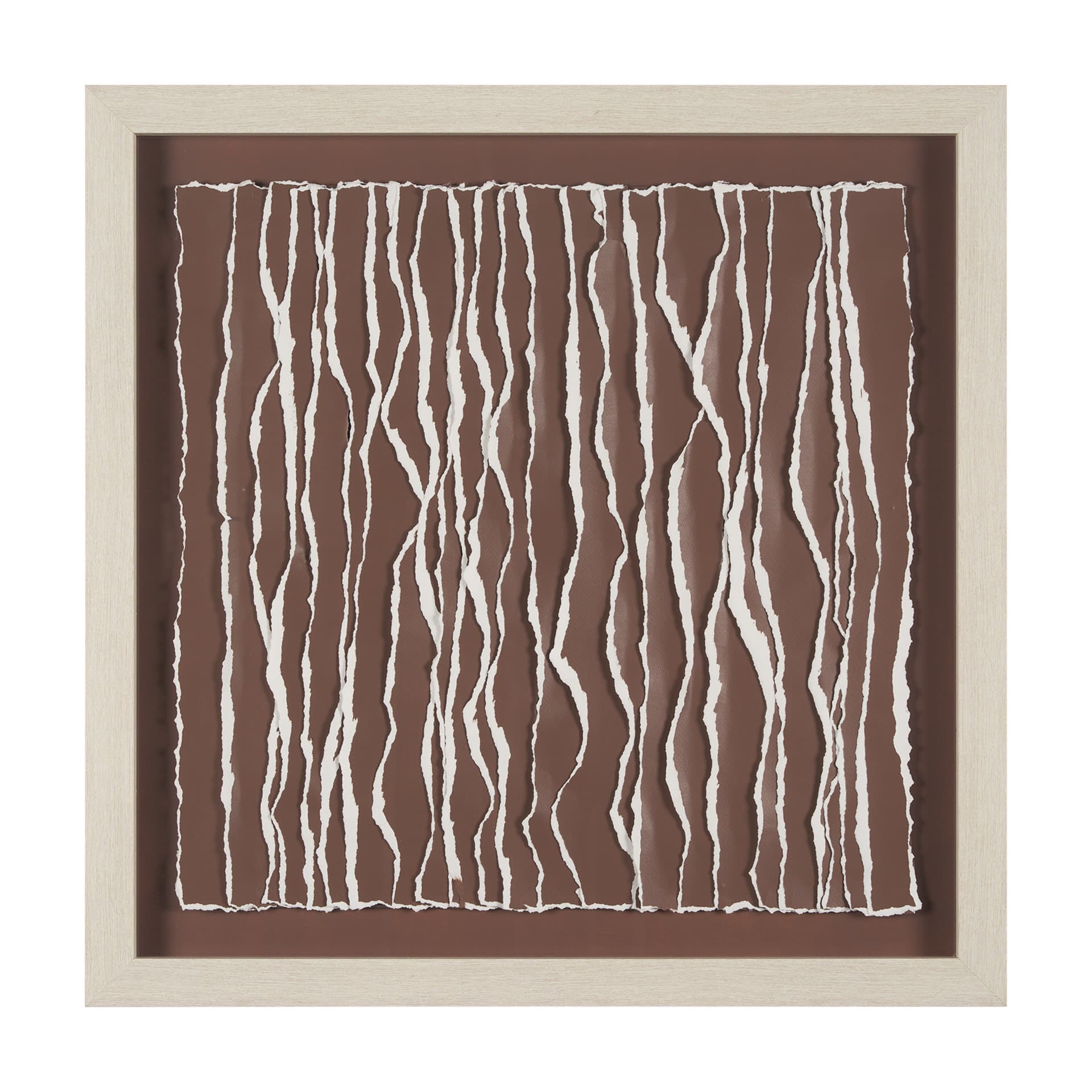 Tattered Waves I by Studio M a handmade Original Framed 3D Textured Artwork under Glass — product photograph