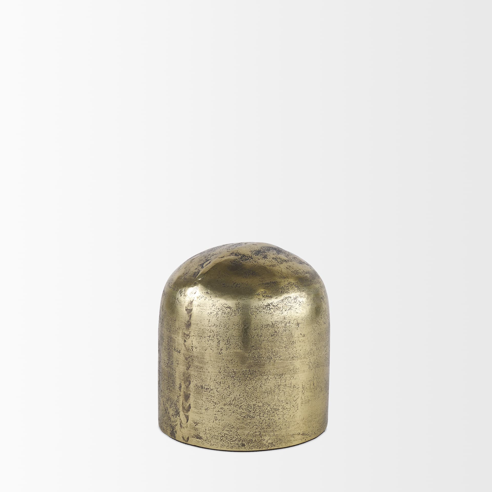 Quonset Short Brass Finished Aluminum Metal Ornament — product photograph