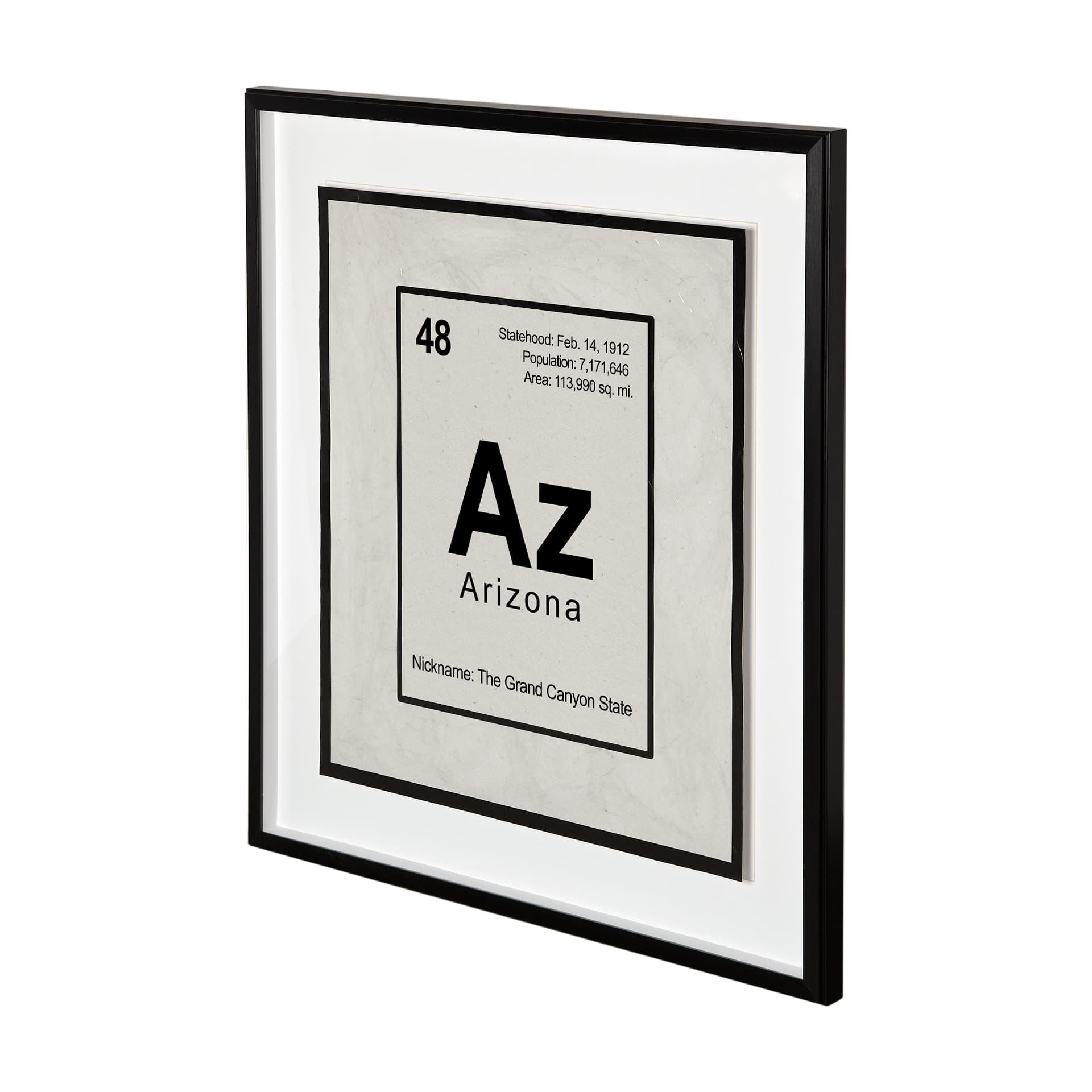 Arizona by Glartlab a Hand Embellished Textured Framed Art Print Matted under Glass — product photograph