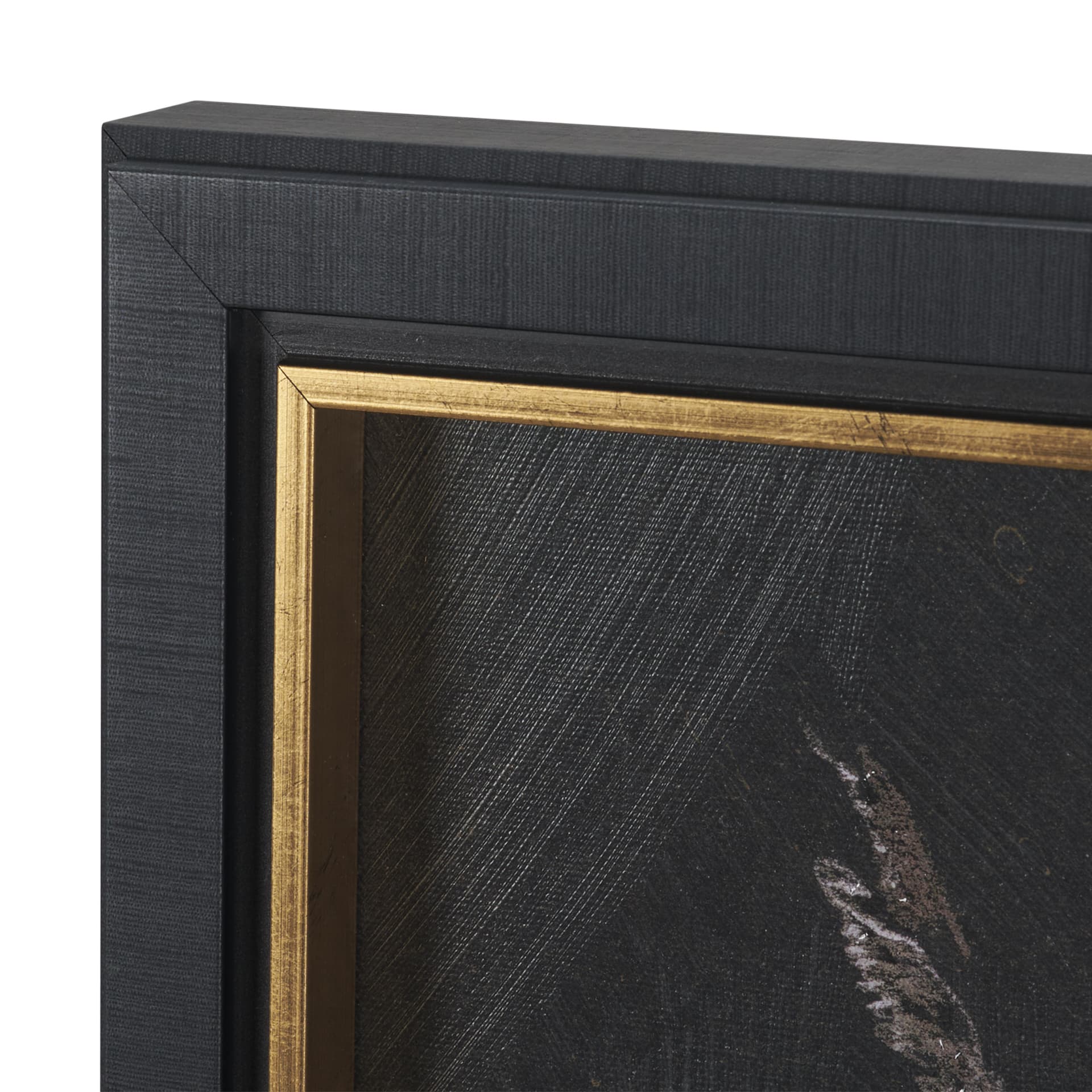 Golden Grasses VI by Mercana Studio Hand Embelished Textured Framed Artwork Matted — product photograph