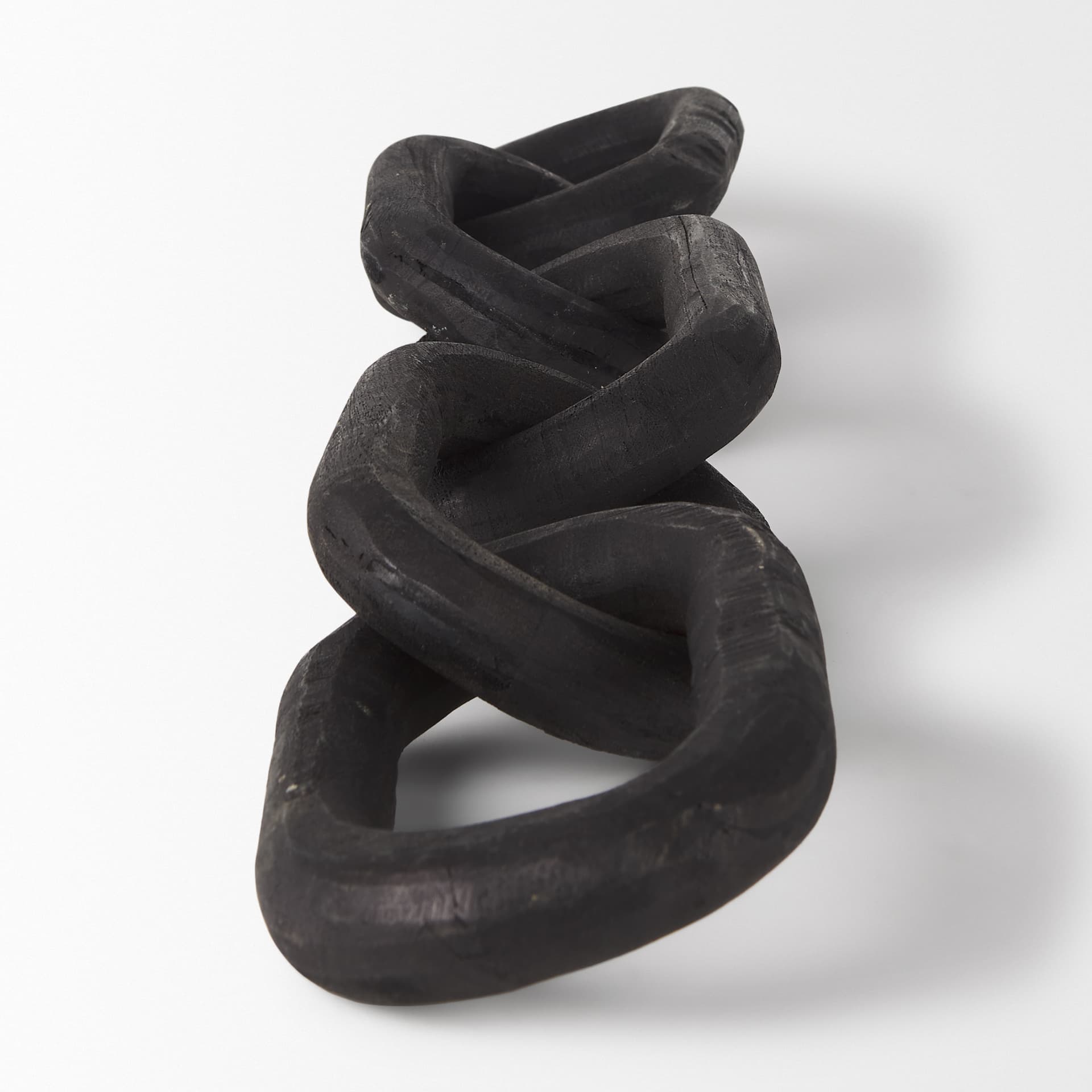 Alix 29.0L x 5.0W x 5.0H Black Wood Link Chain Decorative Object — product photograph