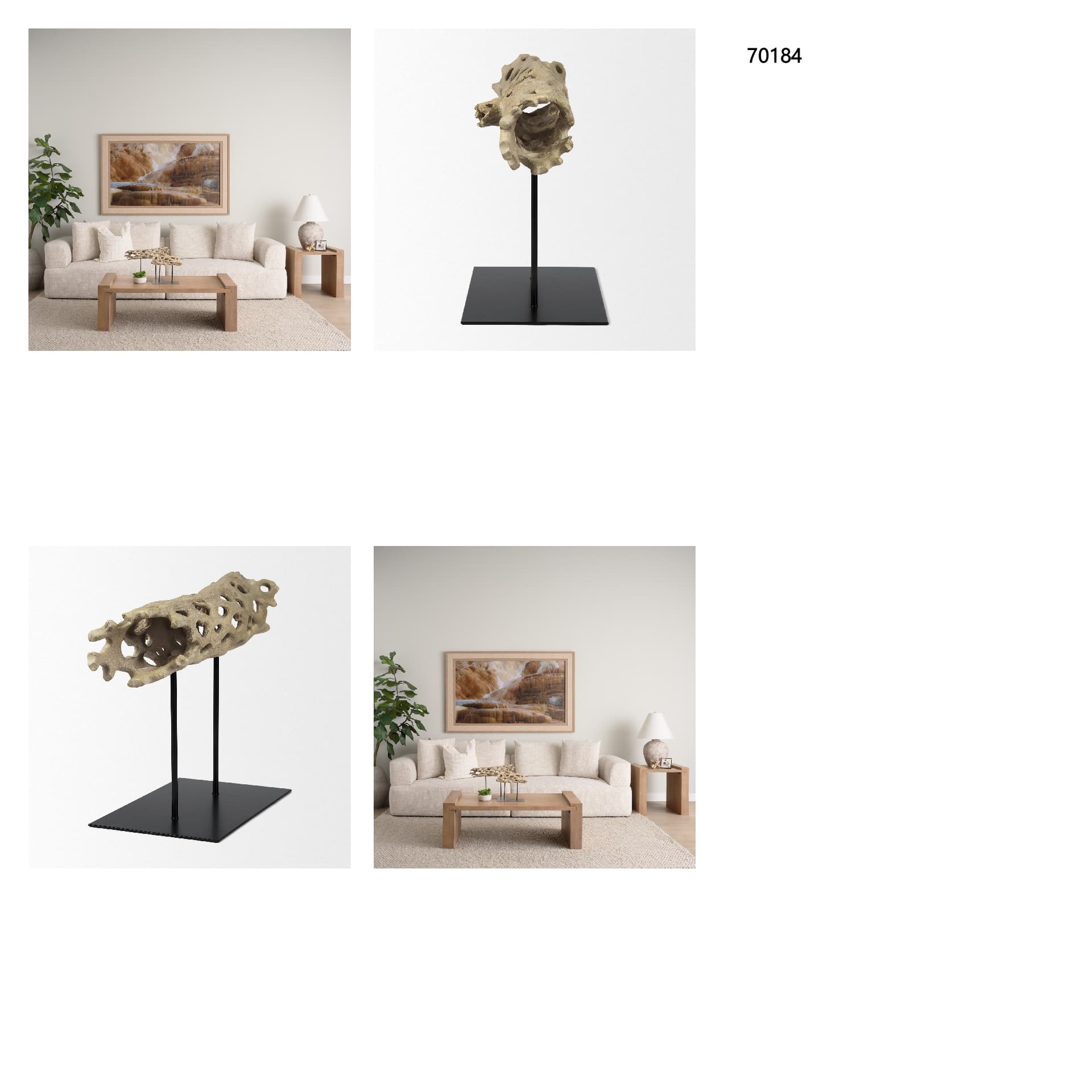 Dwell Cholla Wood Resin Decorative Object — in a styled room