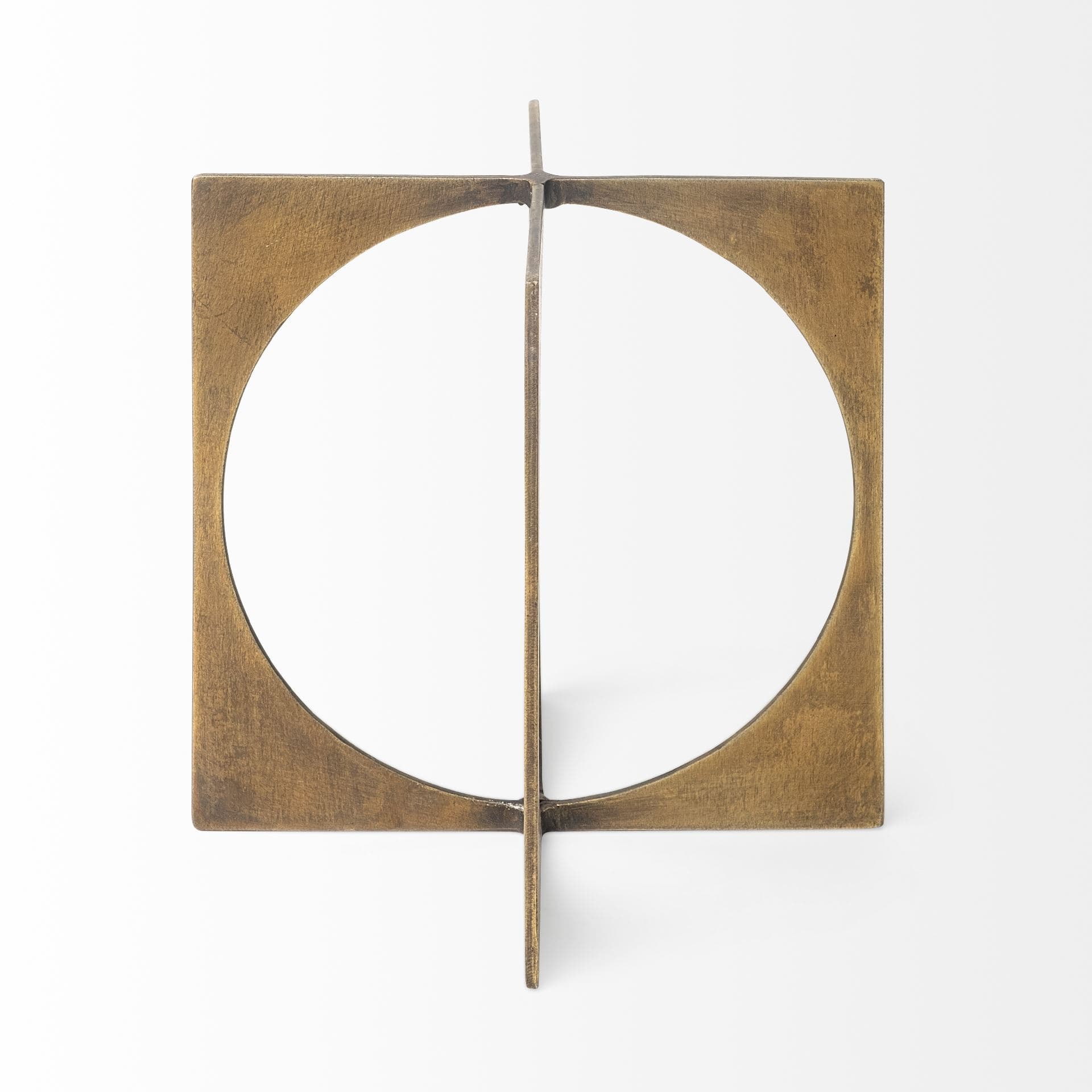 Lima I (Small) 6L x 6W Gold Geometric Decorative Object — product photograph