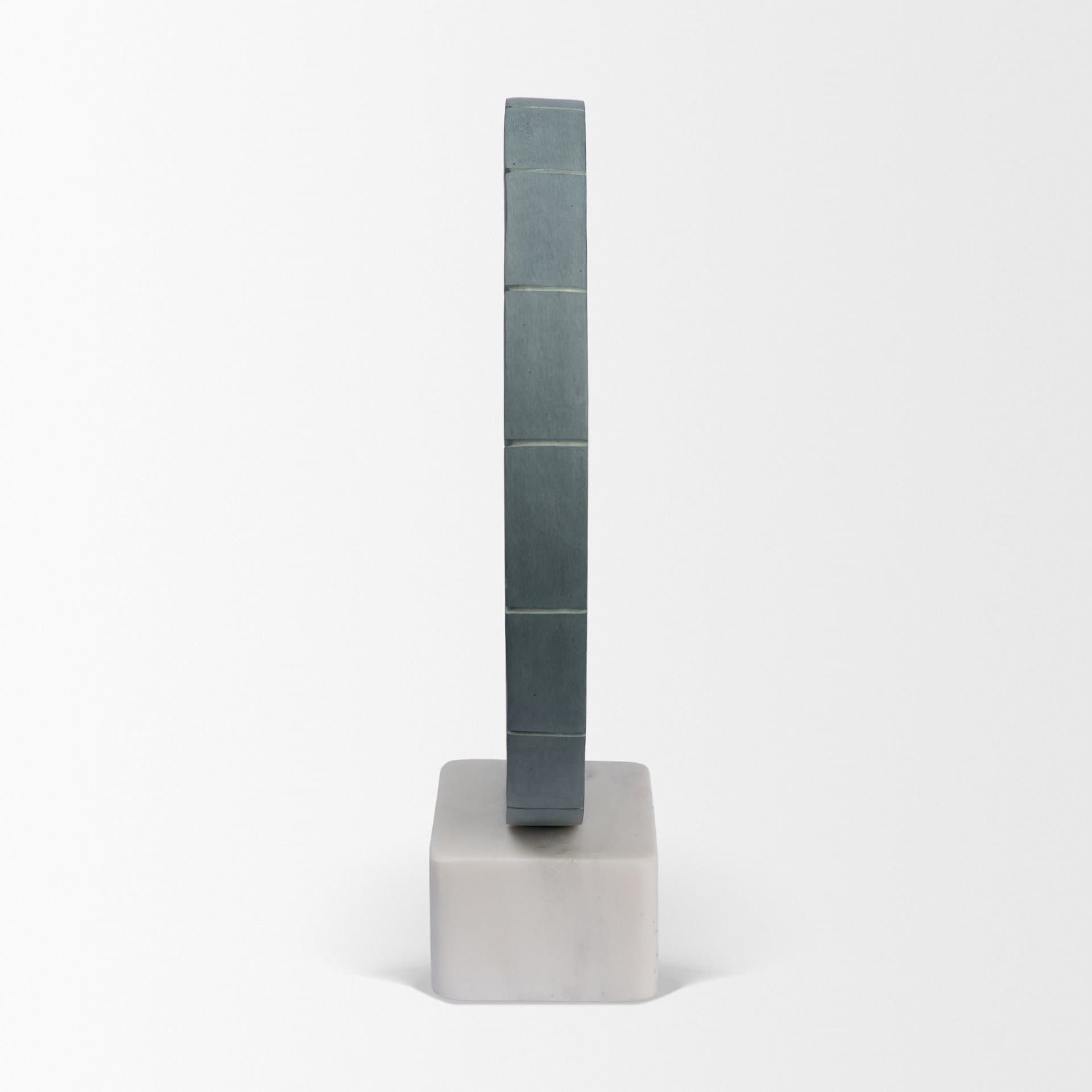 Orin Gray Marble Round Disc Decorative Object — product photograph